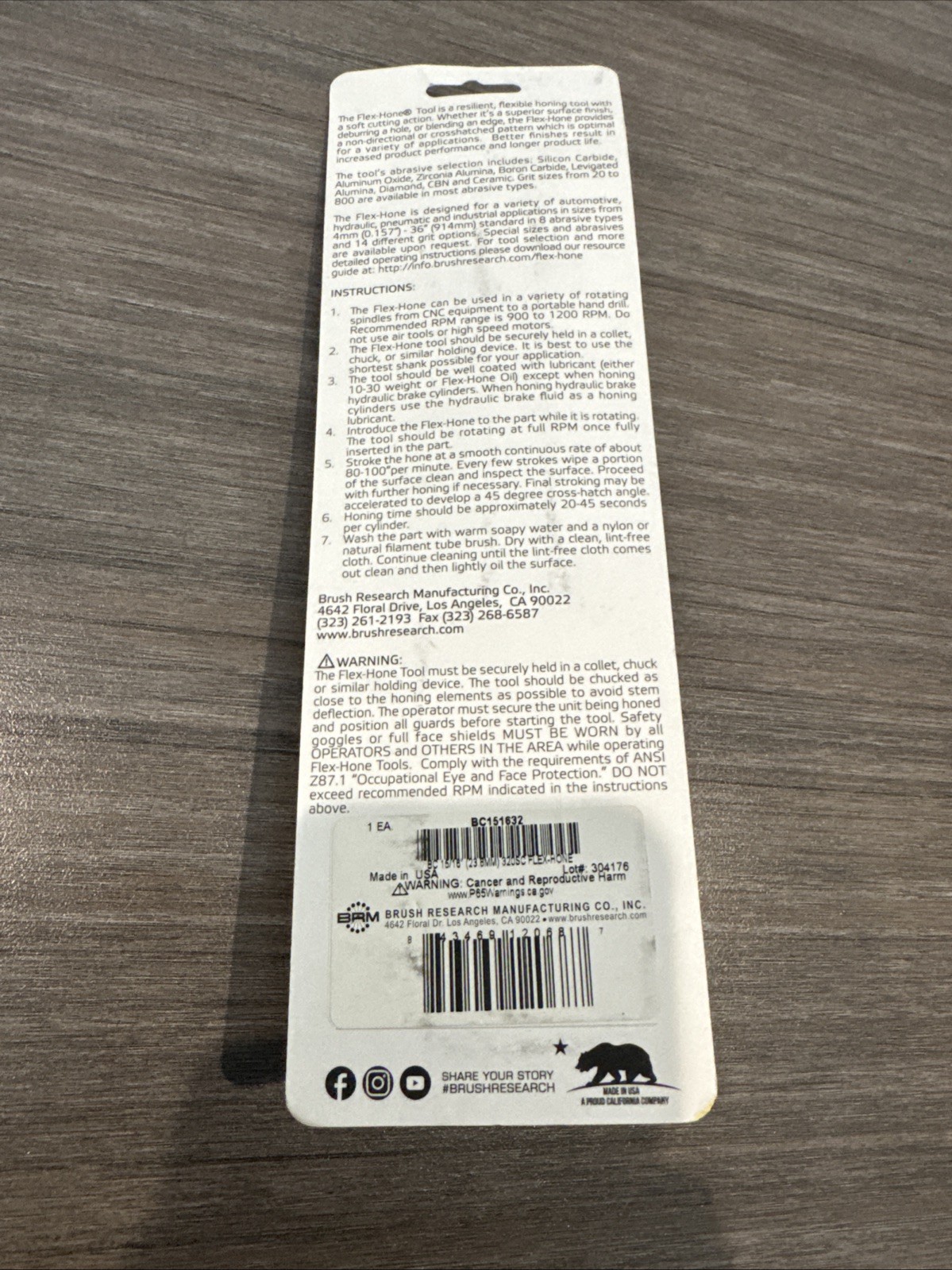 Brush Research BC Flex-Hone Tool BC151632