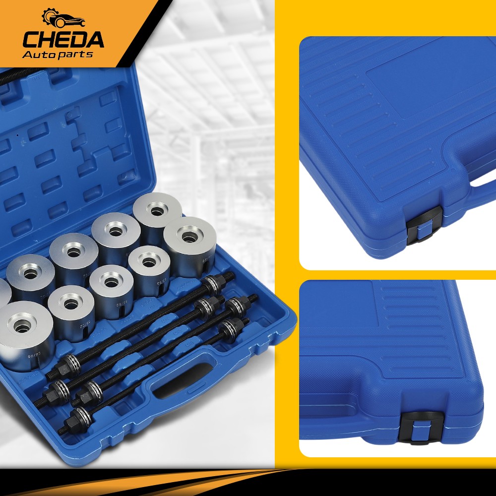 Universal Press & Pull Sleeve Kit Bush Bearing Removal Insertion Tool Kit 27 PCS
