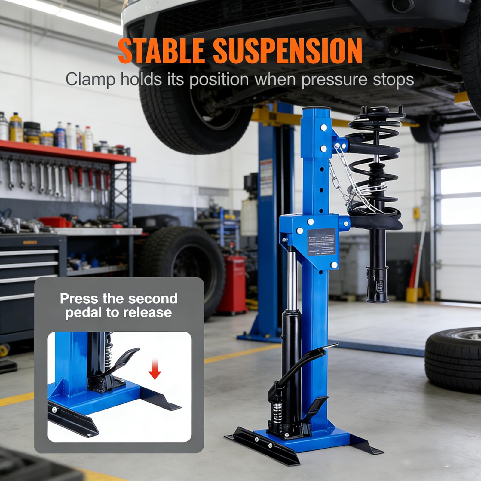 Hydraulic Shock Spring Compressor NEW Heavy Duty Foot Operated Coil Spring Tool