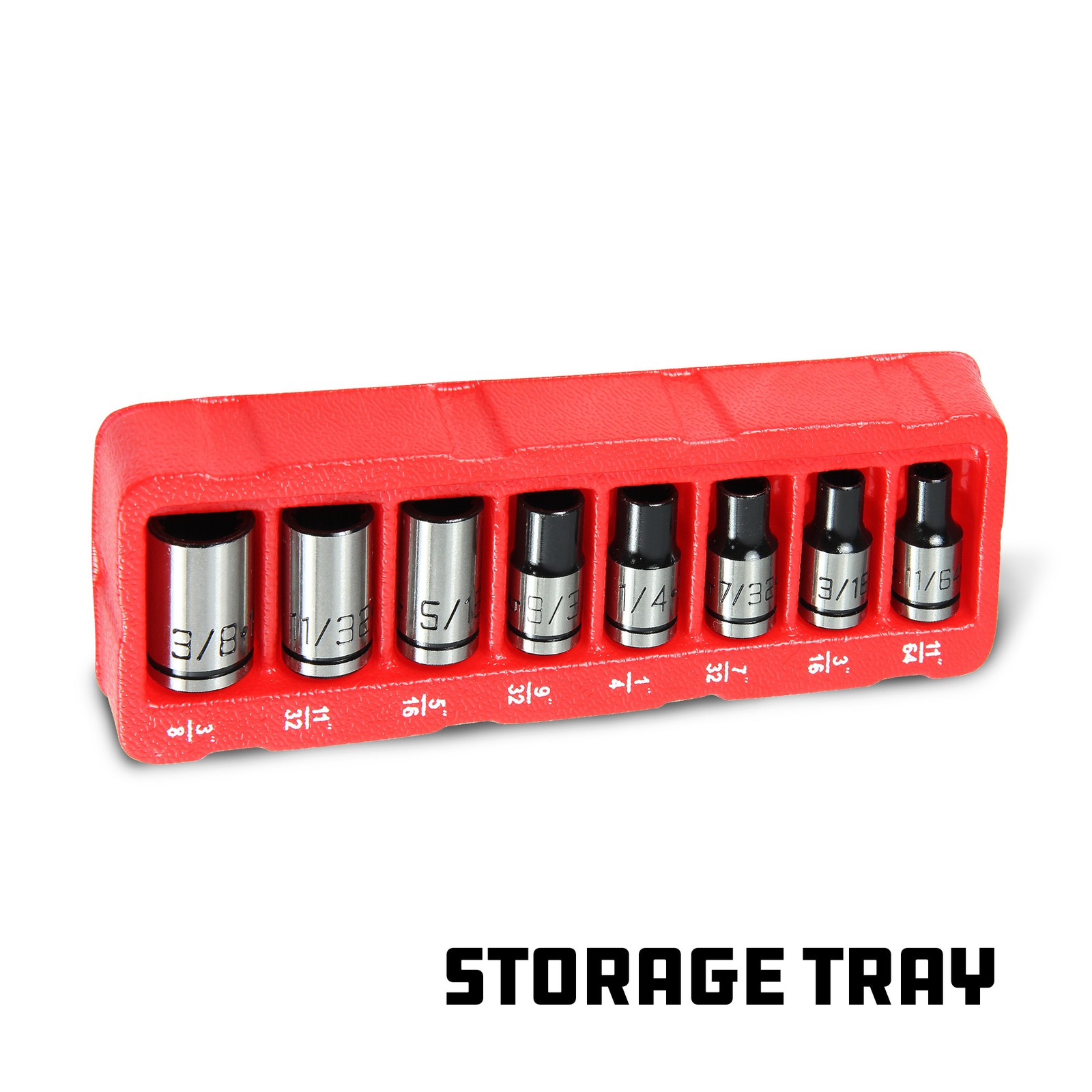 Powerbuilt 8 Piece 1/4 Inch Drive Universal Socket Set with Tray – 642053
