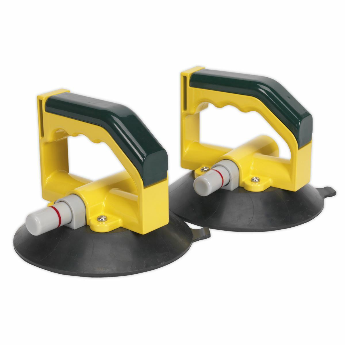 Sealey Vacuum Suction Cup 150mm Pair Windscreen Glass Metal Tiles 30kg