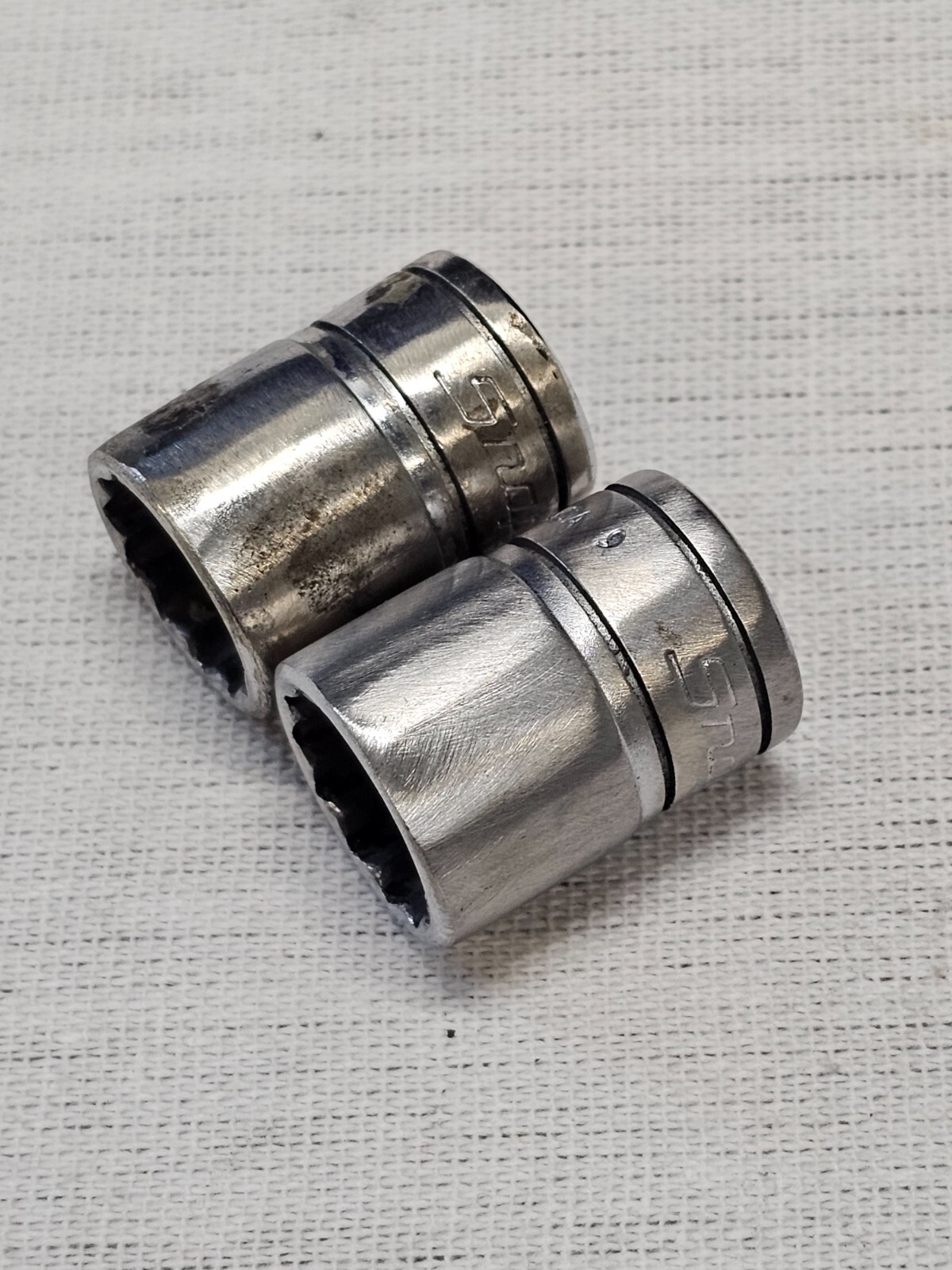 2 Snap-on 1/2″ Standard Shallow Socket Sae 12 Point 3/8″ Drive F161 USA