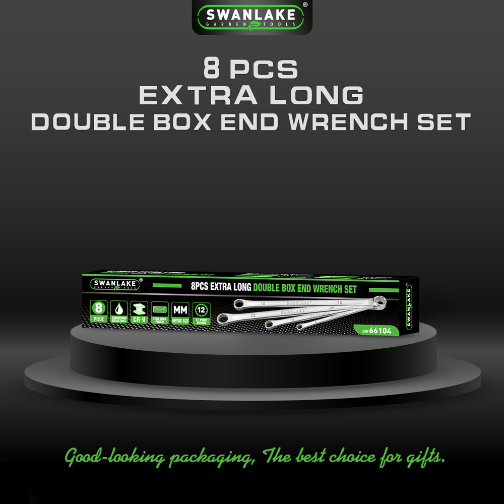 Double Box End Wrench 8 PC Metric Extra Long Aviation Spanner Universal 8-24MM