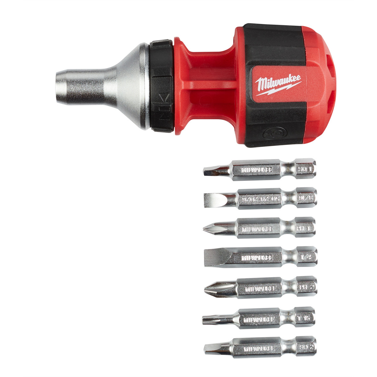 Milwaukee Tool 8-in-1 Compact Ratcheting Multi-bit Driver 48-22-2330