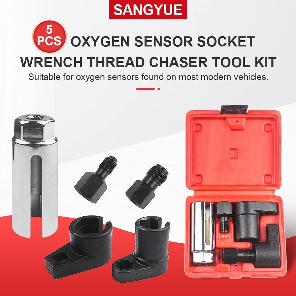 «Oxygen Sensor Socket Wrench Kit, 5pcs Thread Chaser & 02 Sensor Remover Tool»