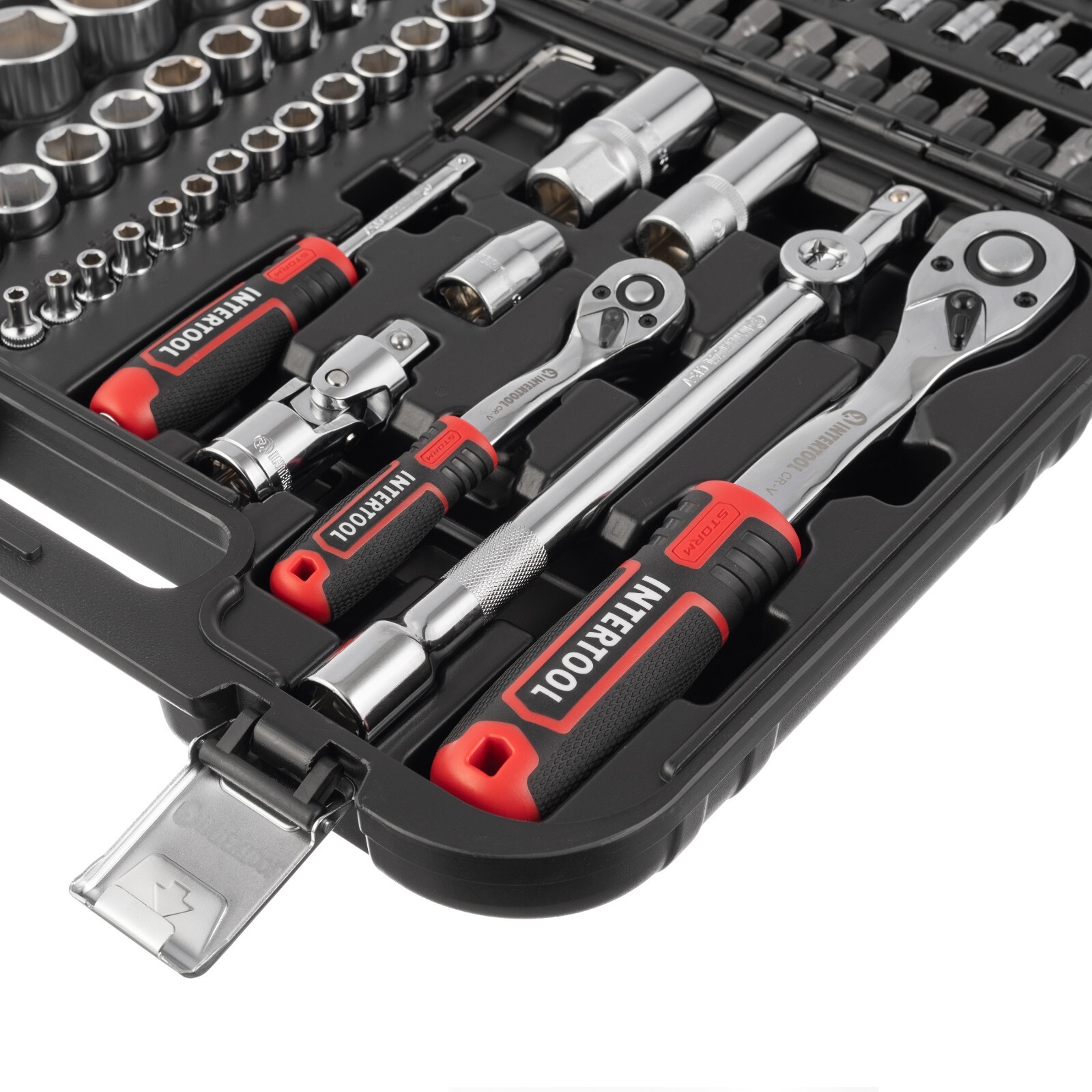 INTERTOOL 94pc 1/4″ and 1/2″ Ratchet Socket Wrench and Bit Set ET08-8094