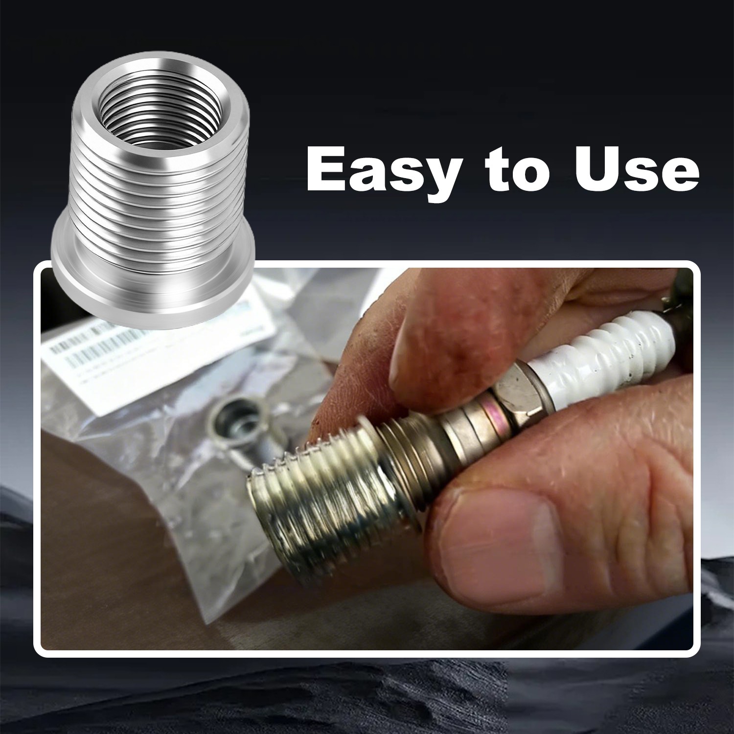 10x Stainless Steel Spark Plug Port Insert Installer Tools for Ford 4. 6L 5. 4L