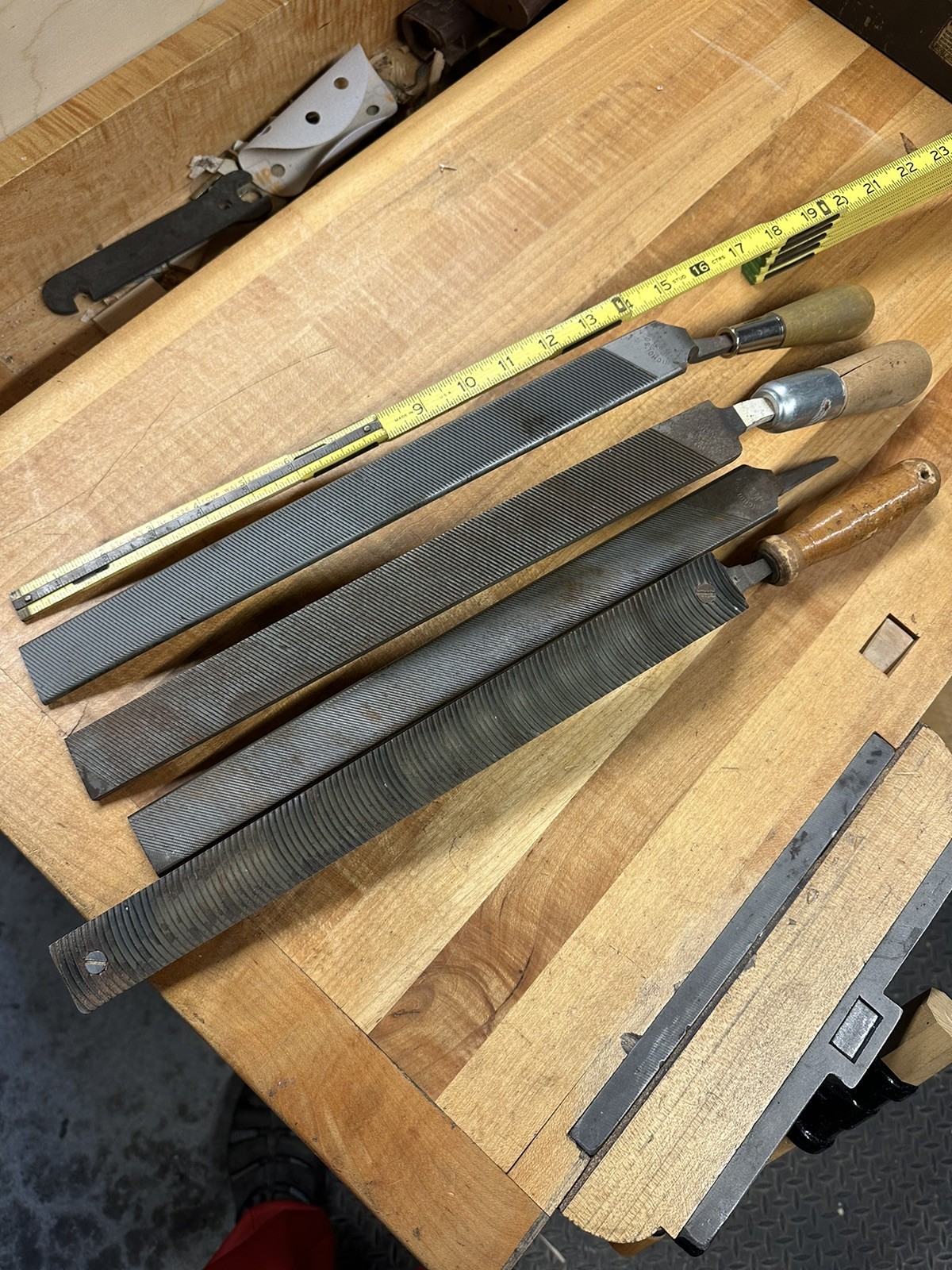 (4) Lot Nicholson Heller USA Bodifile 14”auto body Tool file lot Dent Ding Rasp