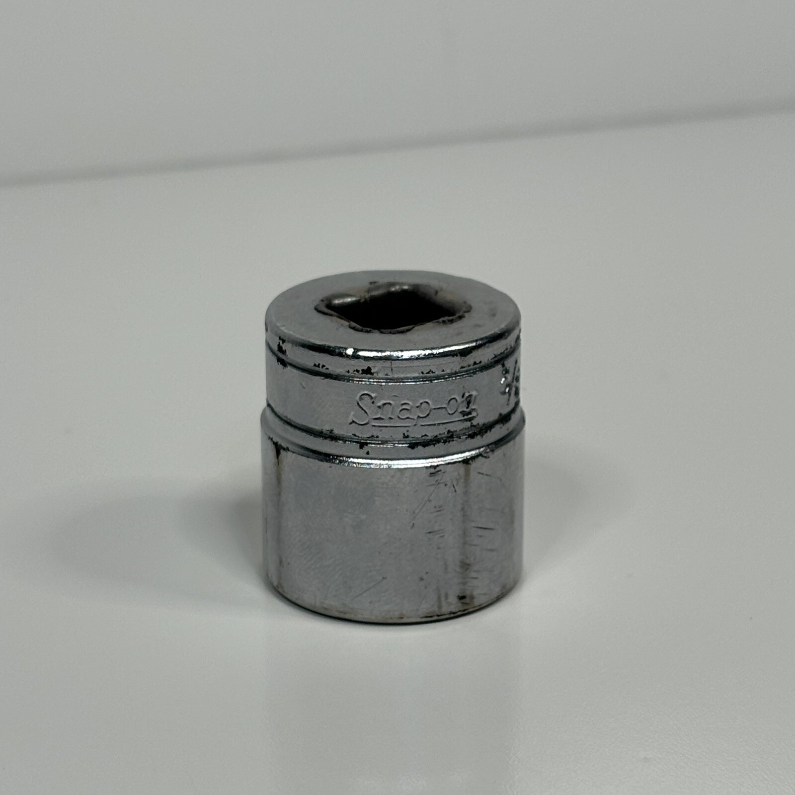 Snap On Tools F320 3/8” Dr 8 Pt SAE 5/8” Double Square Socket Chrome USA VTG