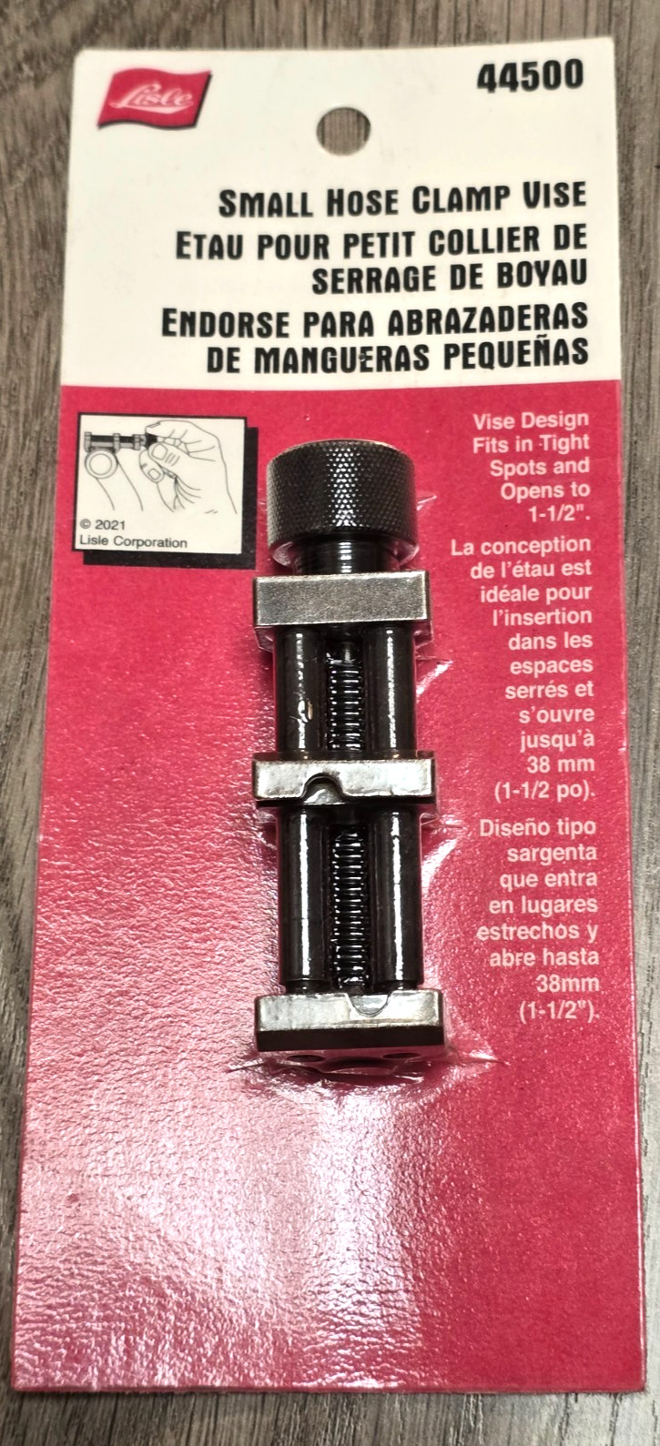 Lisle Tools 44500, Small Hose Clamp Vise Remover/ Installer 1/4″ dr