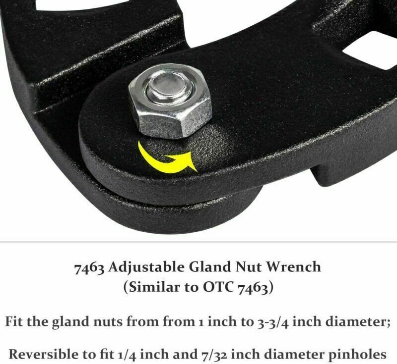Adjustable Gland Nut Wrench Cap Remover #7463 For Hydraulic Cylinders Equipment