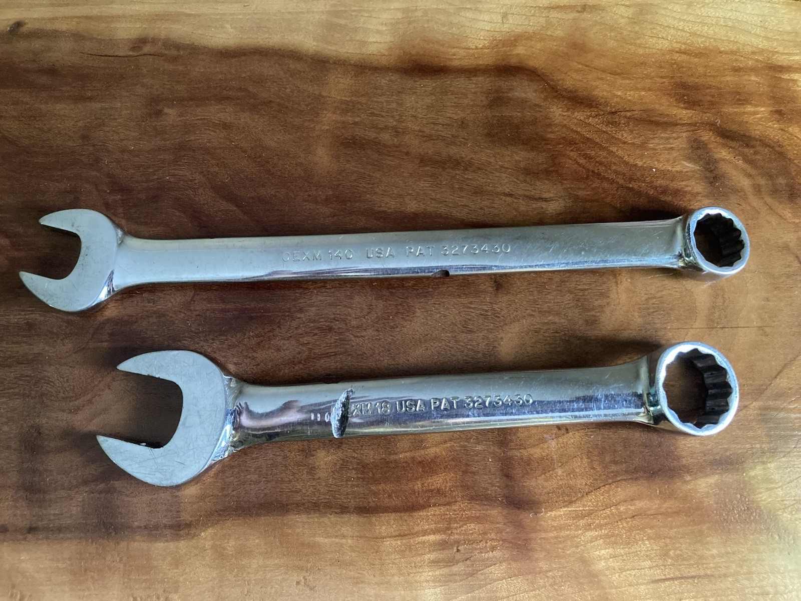 Lot of 5 Combo Wrenches: 2 Snap-on-14mm & 18mm and 3 Pittsburgh-10, 11 &12mm