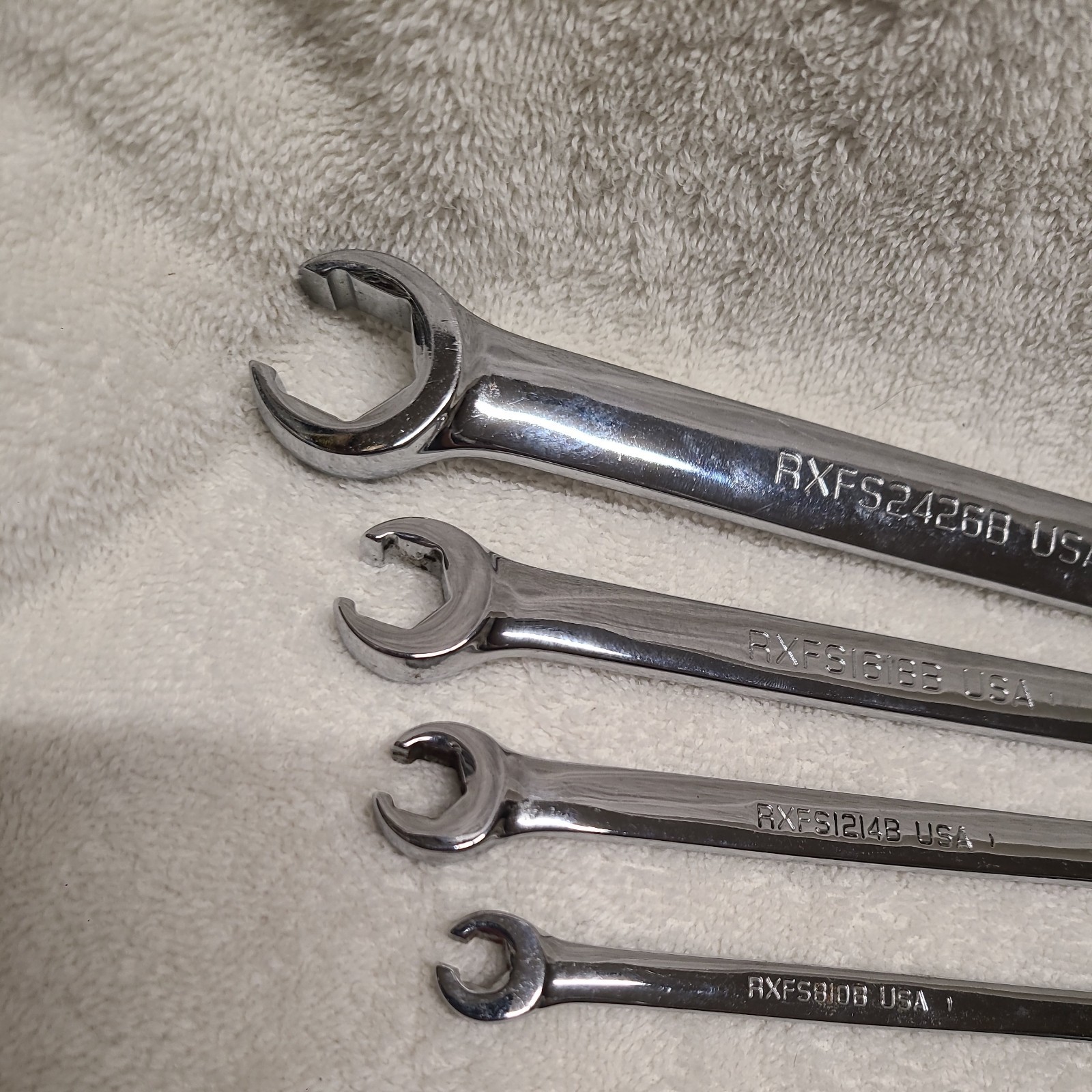 Lot 4 Snap-On Double End Flare Nut Wrench RXFS2426B RXFS1618B RXFS1214B RXFS810B