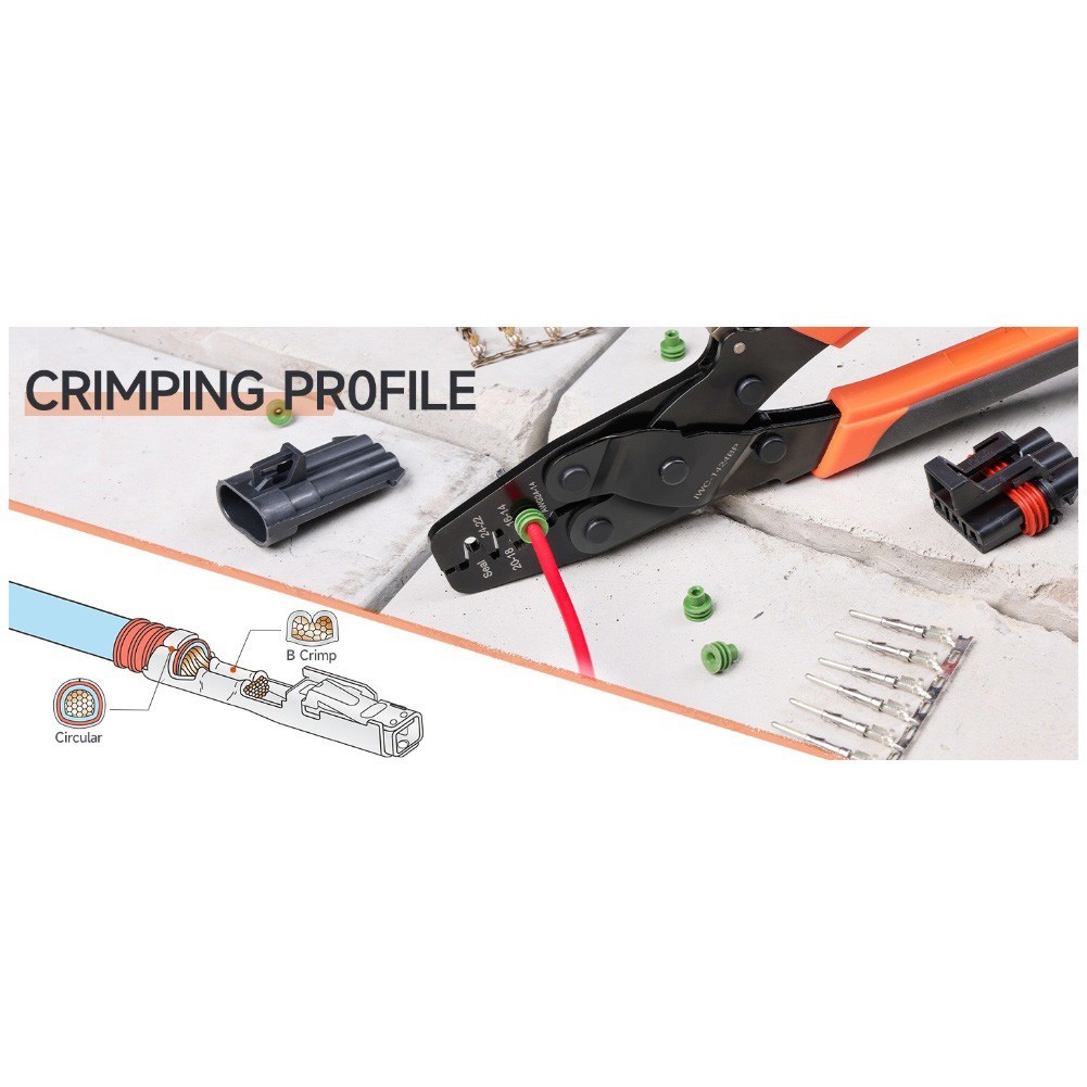 Lockable Crimping Pliers For Waterproof Sealing Connector With Material