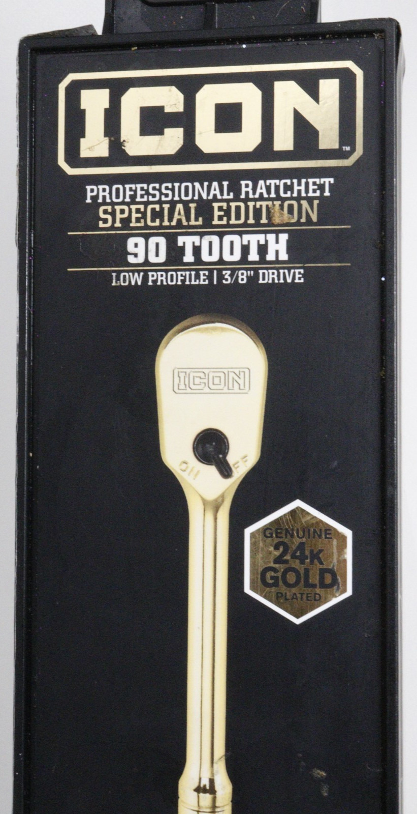 ICON 3/8” 24K Gold Plated Professional Ratchet Socket Wrench (56907)