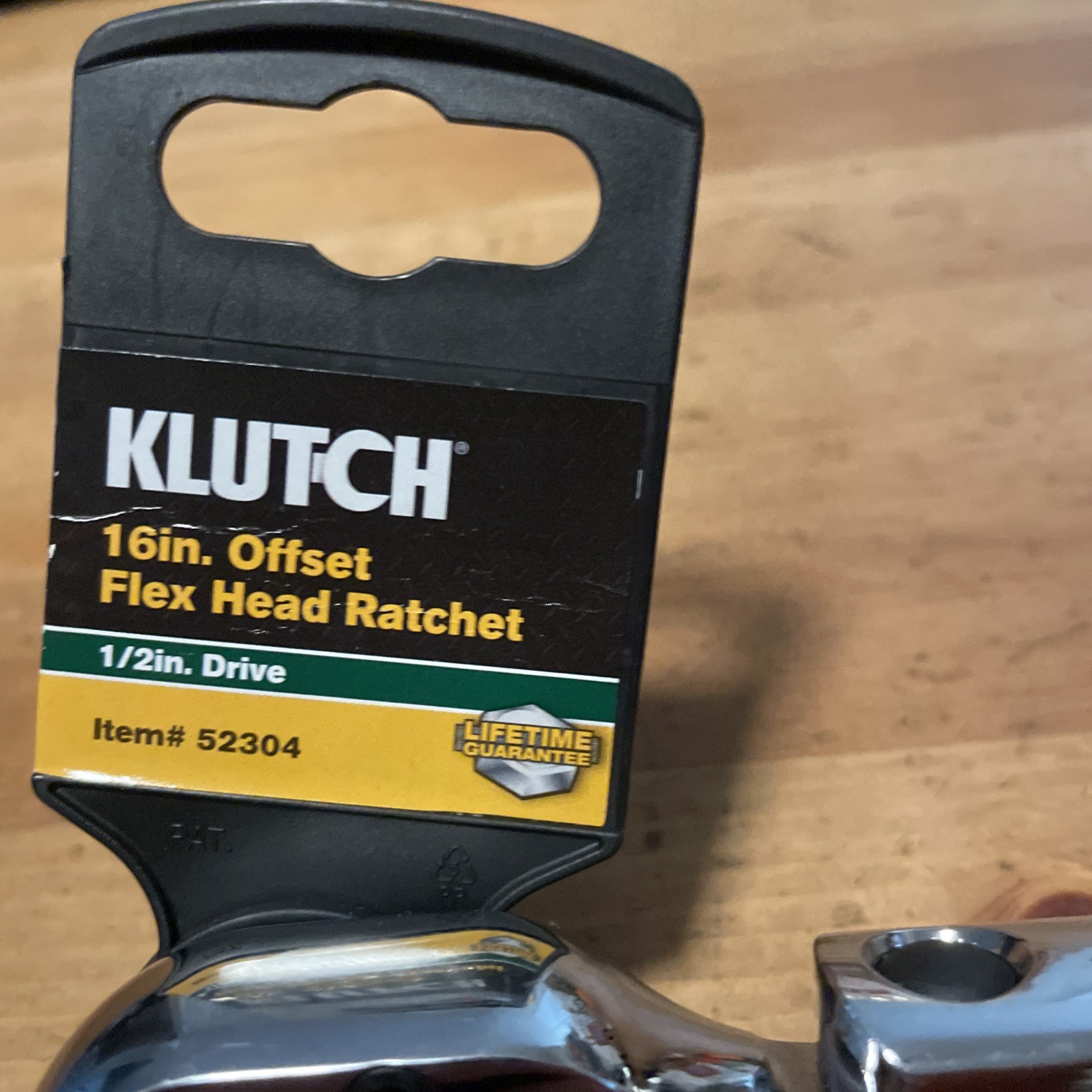 Klutch 16” Offset Flex Head Ratchet 1/2” Drive Quick Release 52304