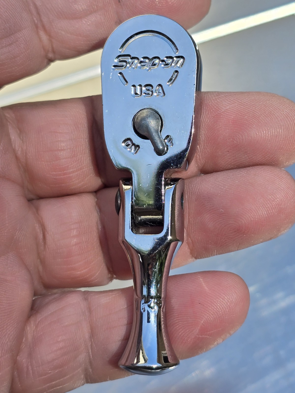 Snap On TKF72 3/8″ Drive Stubby Flex Head Ratchet on a 1/4 Drive Body