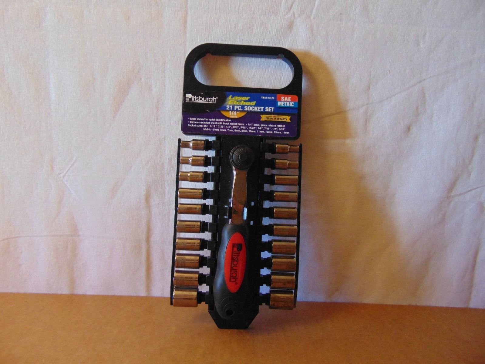 21 Piece Socket Set SAE & Metric 1/4″ Drive