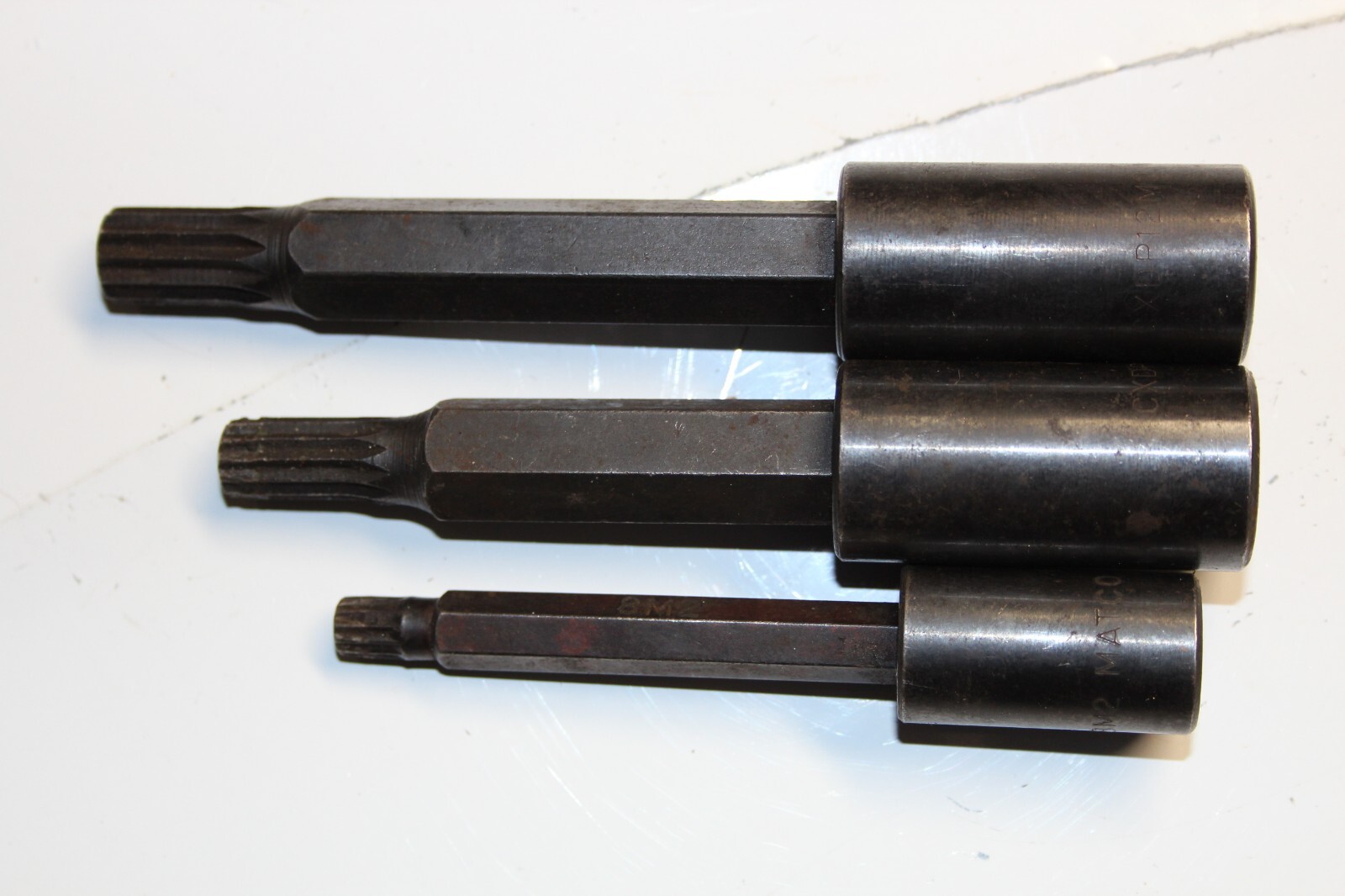 MATCO TOOLS 1/2″ 3/8″ DRIVE METRIC LONG TRIPLE SQUARE BIT SOCKET SET 3pcs USA