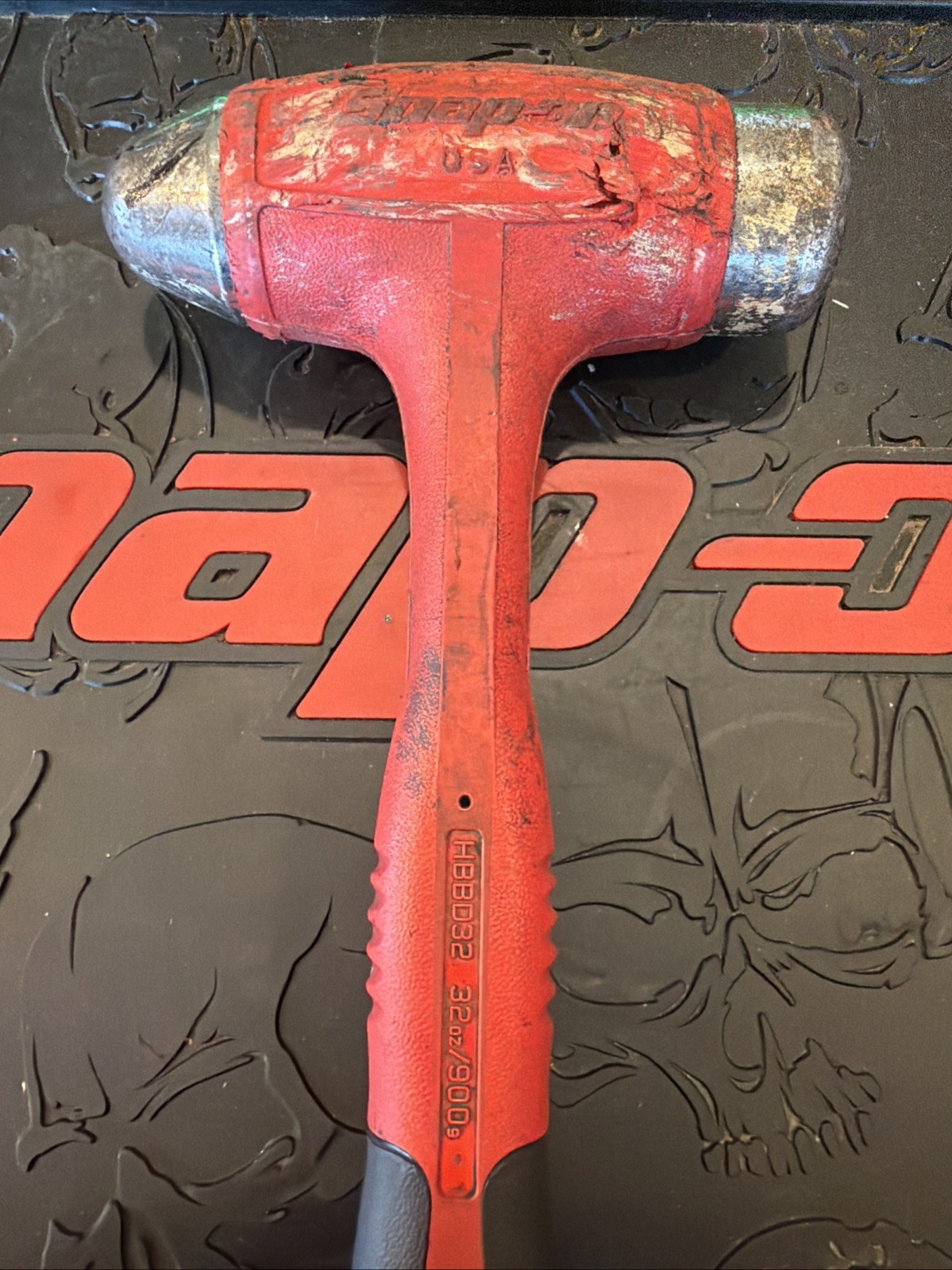 Snap-On Tools HBBD32 Red Ball Peen Dead Blow Hammer 32 Ounce. USA
