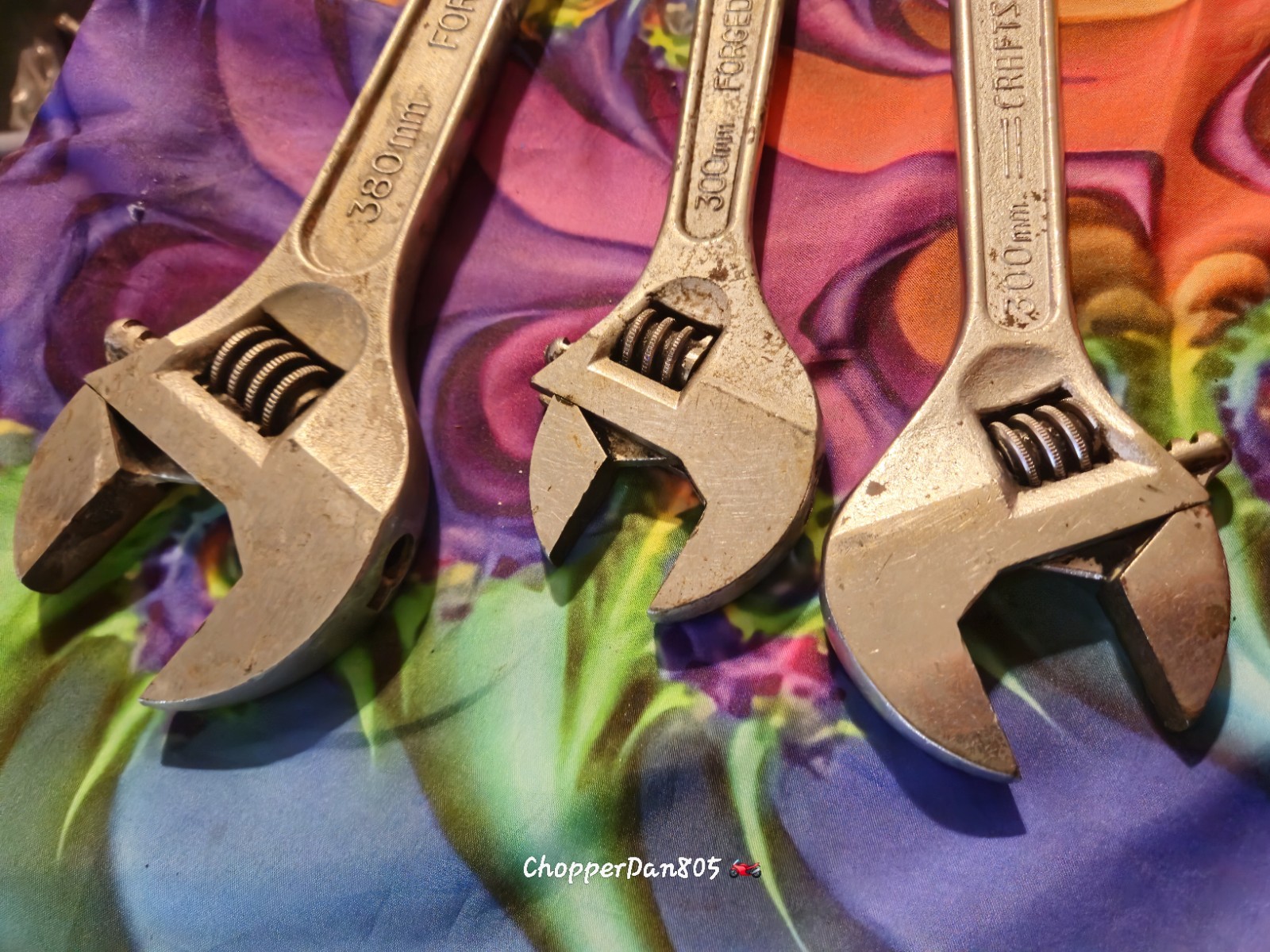 Vintage Craftsman Forged USA Adjustable Wrench Set – 12″ (300mm) & 15″ (380mm) –