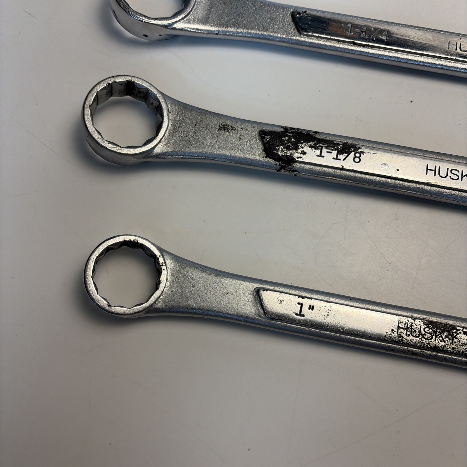 Vintage Husky USA Combination Wrench Set CC32 CC36 CC40 1″ – 1-1/4″