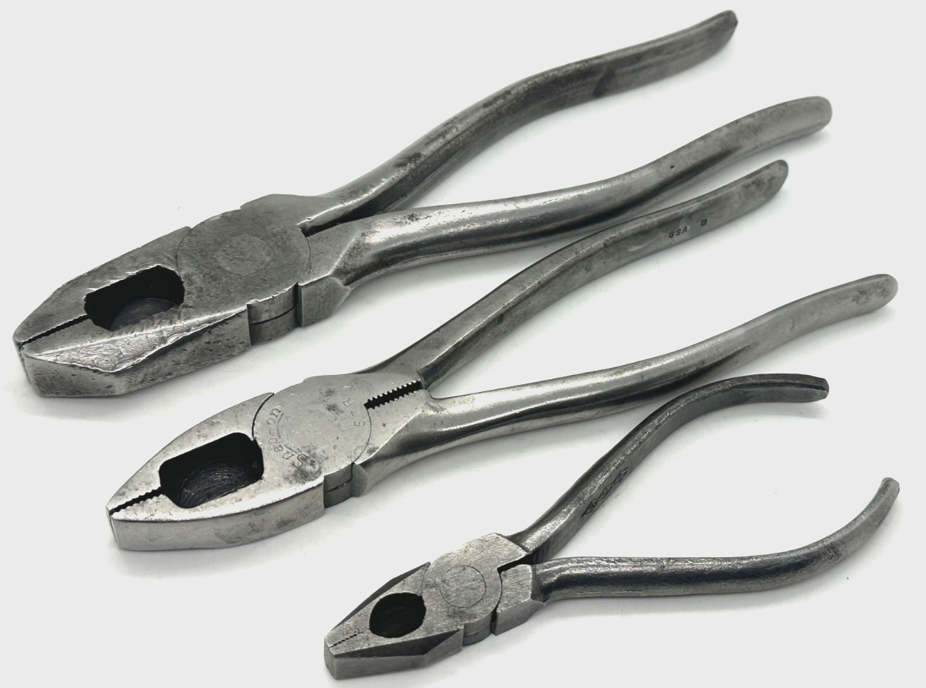 VTG Tools Lineman’s Pliers Wire Side Cutter Twister Set Lot Snap On Utica Pexto