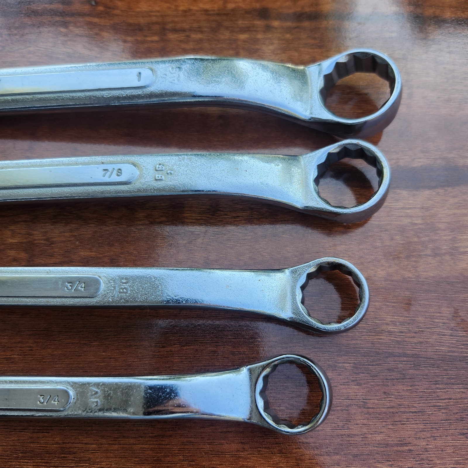 SK Tools 5/8” to 1″ Offset Box End Wrench 4Pc Set B2024 2224 2628 3032Forged USA