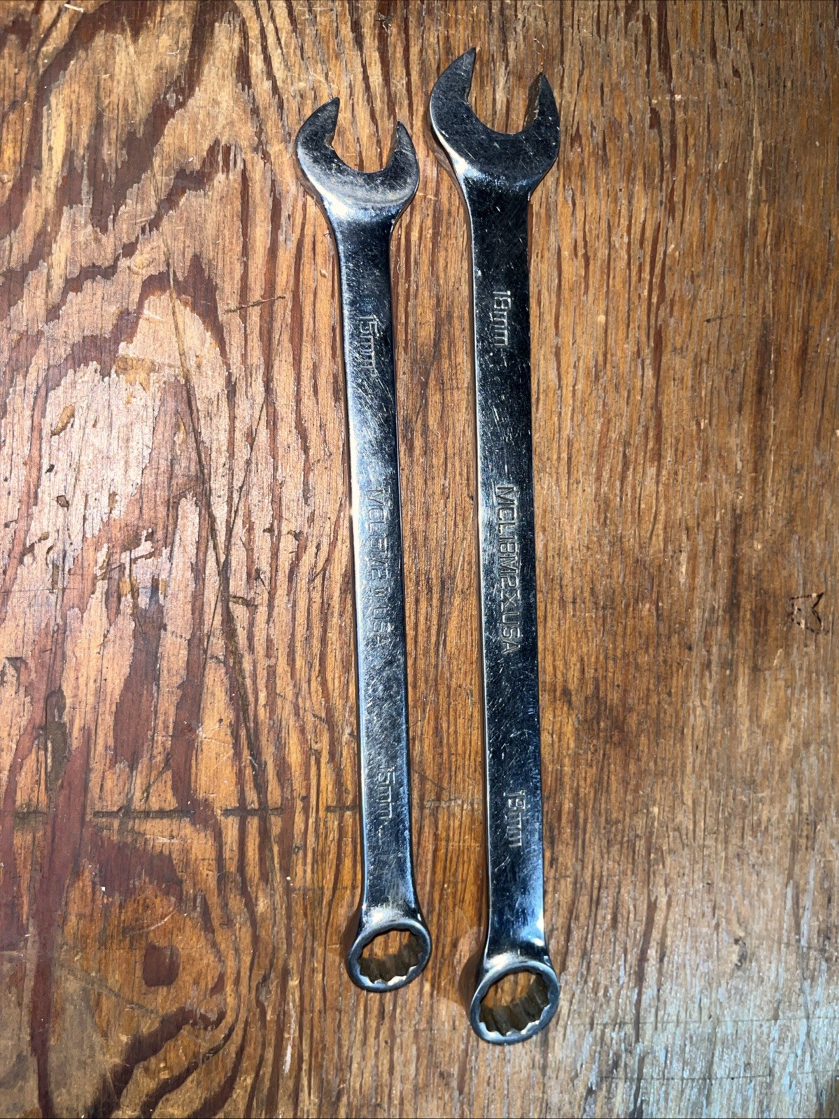 Matco Wrench Set Of 2 MCL18M2 18mm And MCL15M2 15mm Open Box End