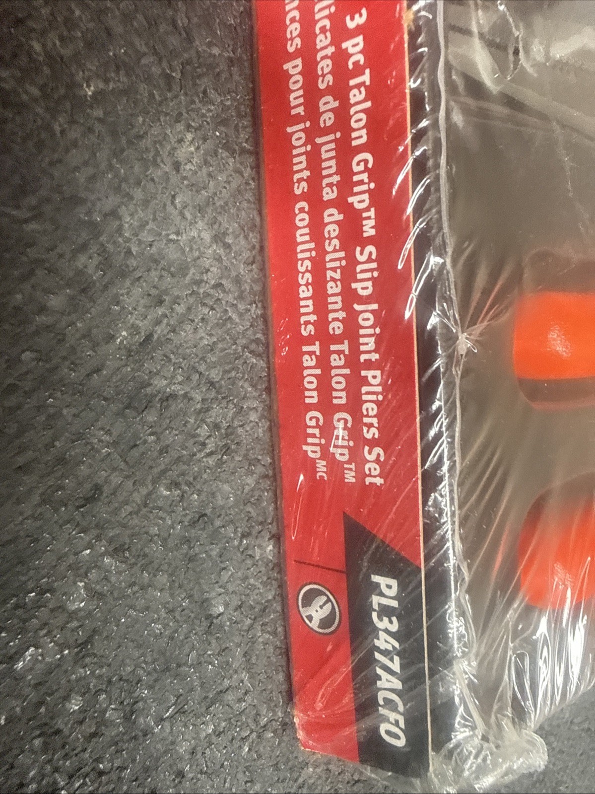 For Snap-on Tools NEW ORANGE 3pc Soft Grip Slip Joint Pliers Lot Set PL347ACFO