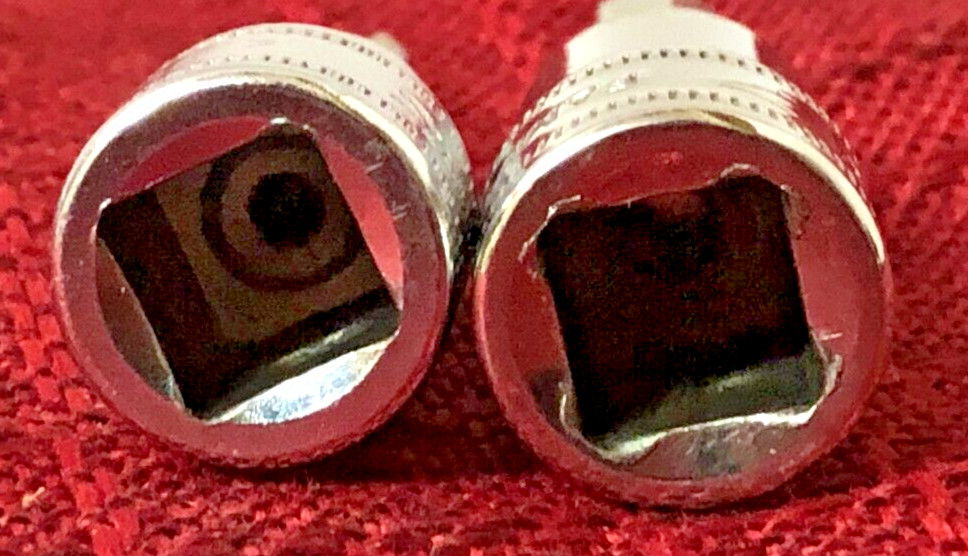 Snap On FAM4A & FAM7E Metric 4&7mm Chrome Hex Bit Socket 3/8″dr 2″L Good 8.5/10