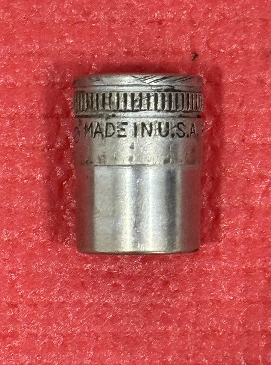 Early SNAP-ON TOOLS F-140, 3/8″ DRIVE SAE 7/16″ SHALLOW CHROME SOCKET 12PT USA