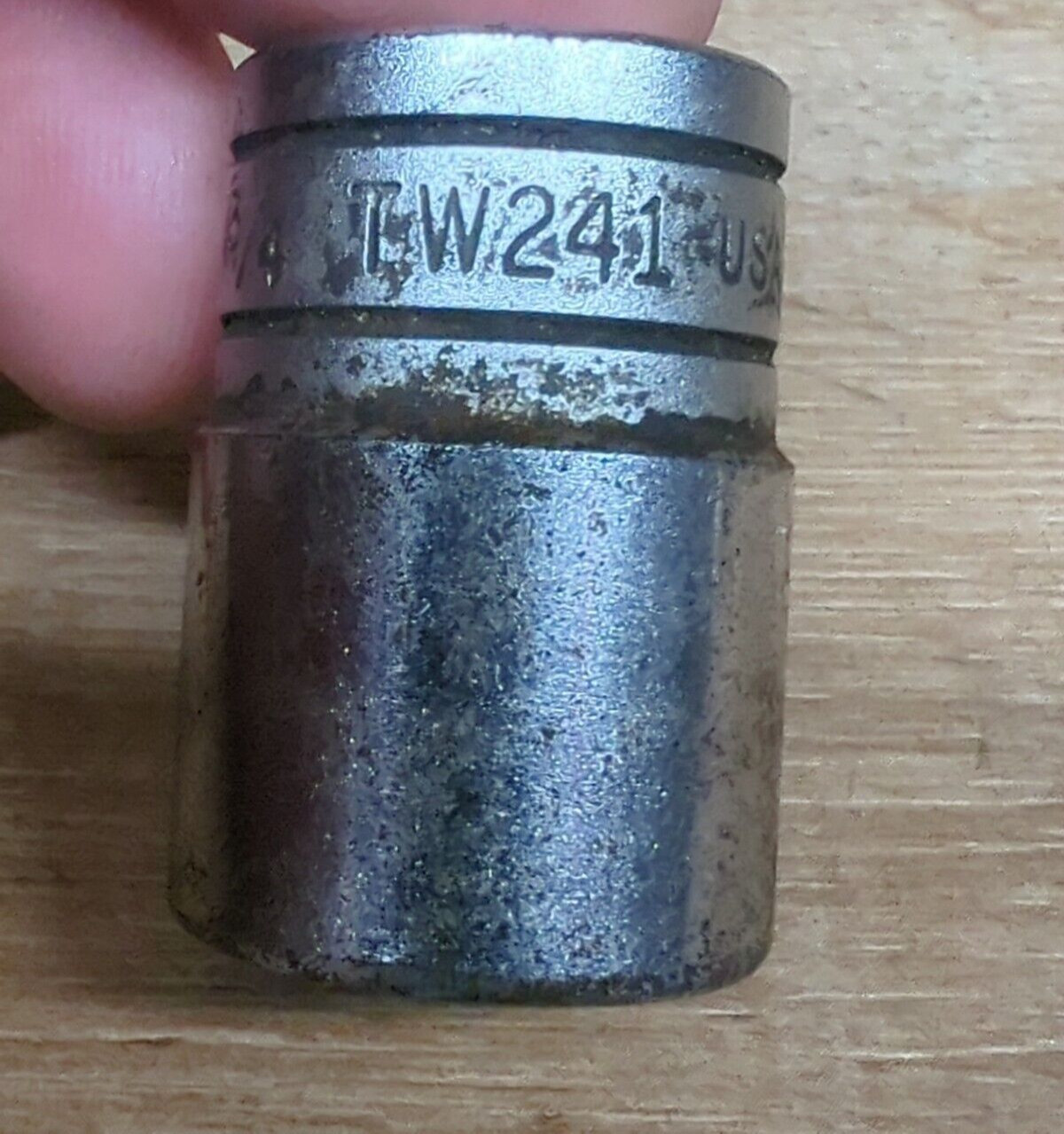 Snap-on Tools 1/2″ Drive SAE 6 Point Shallow 3/4″ Chrome Socket TW241 USA