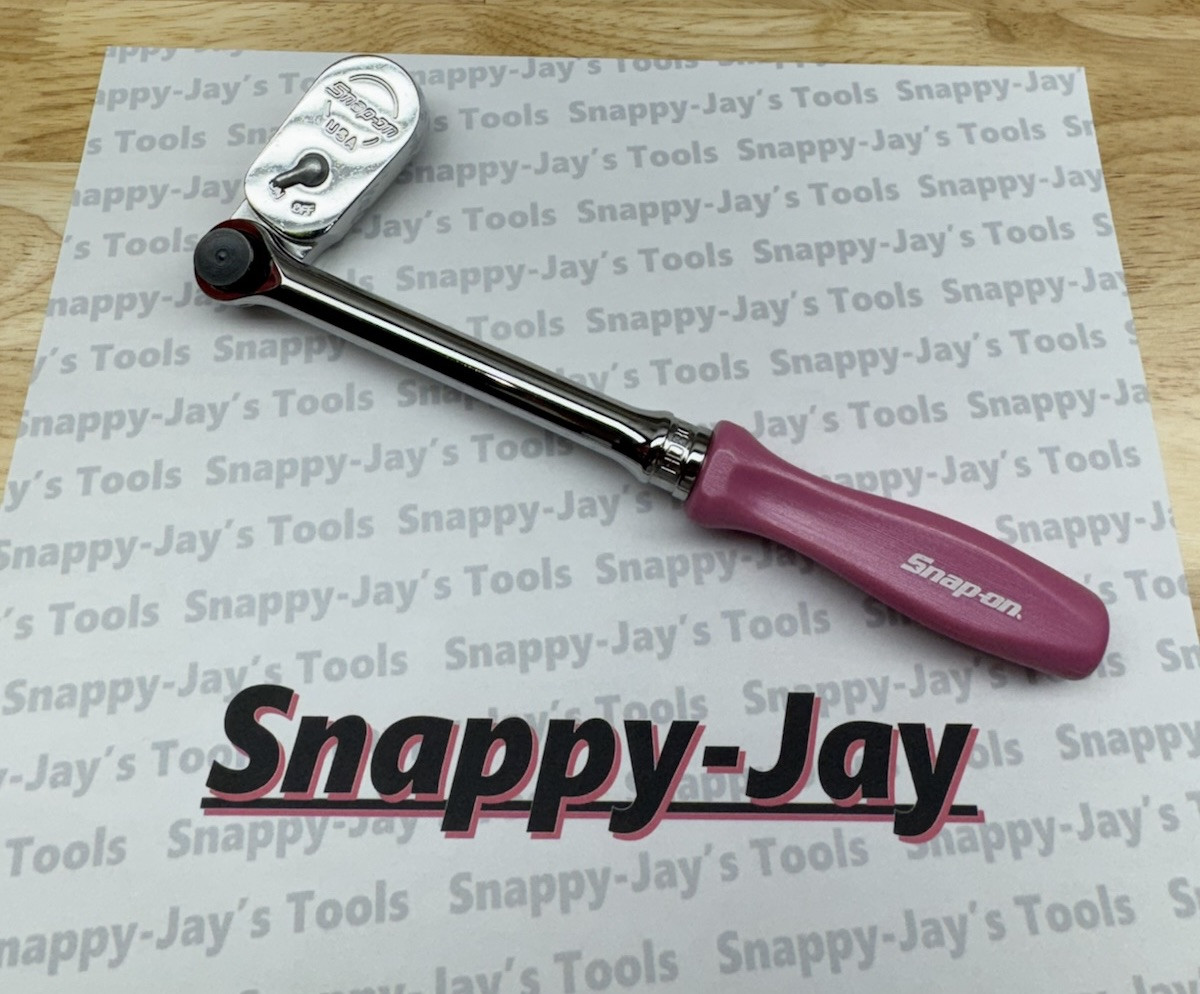 Snap-on Tools PEARL PINK 3/8″ Drive Hard Grip Multi-Position Ratchet FHD80MPPP