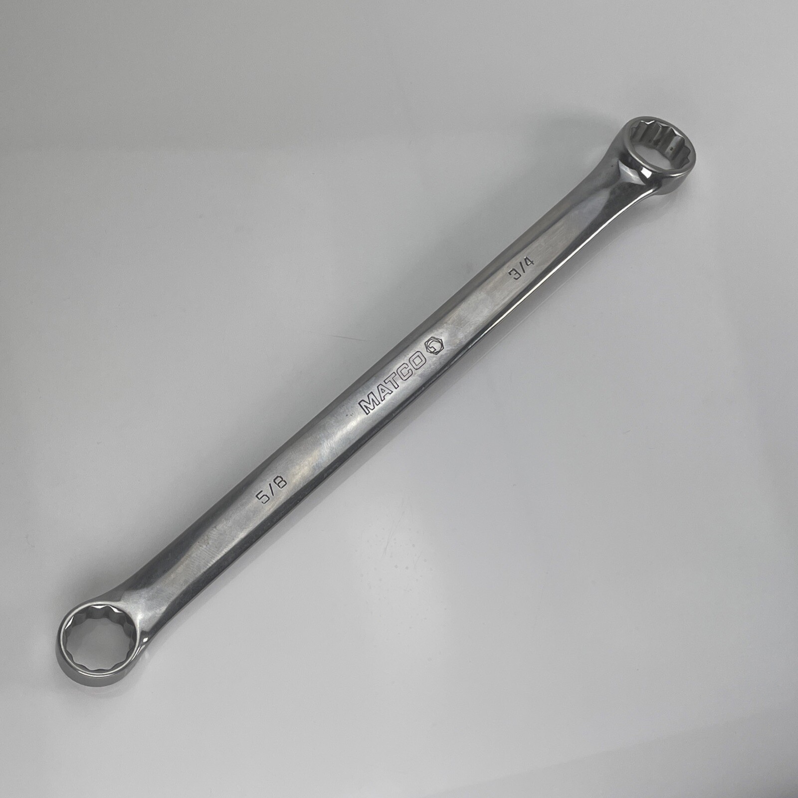 Matco Tools USA Made RBL2024 SAE 5/8″ x 3/4″ Double Box End Wrench, 12 Point