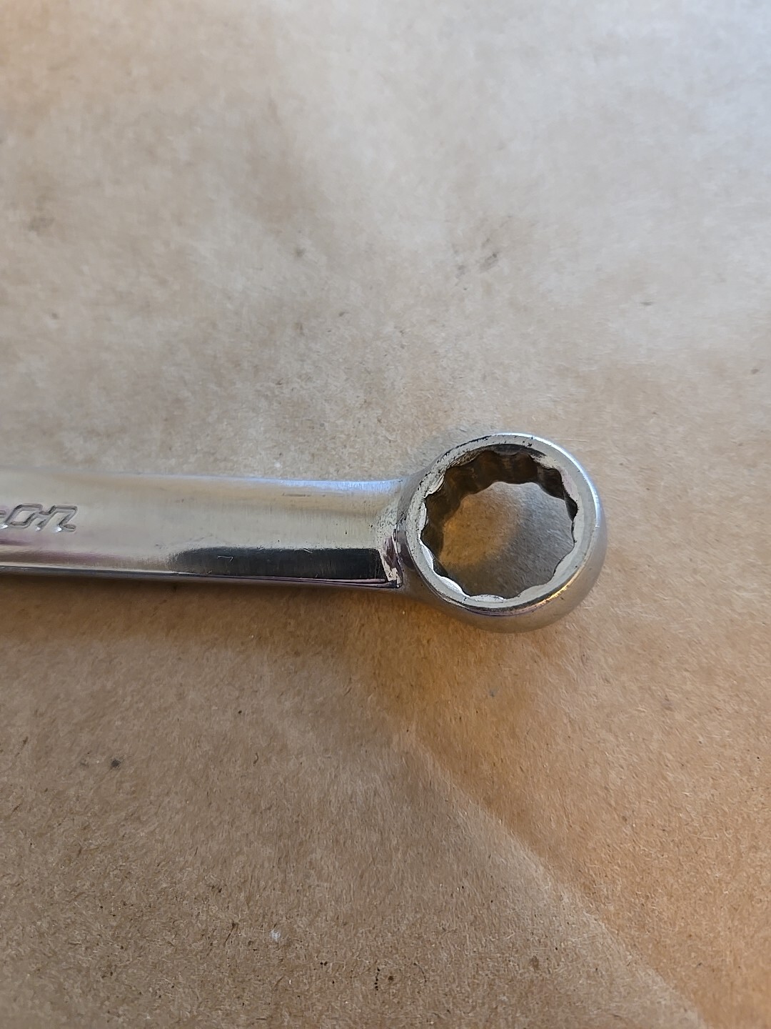 Snap On 9/16″ 12PT SAE Short Chrome Combination Wrench OEX180
