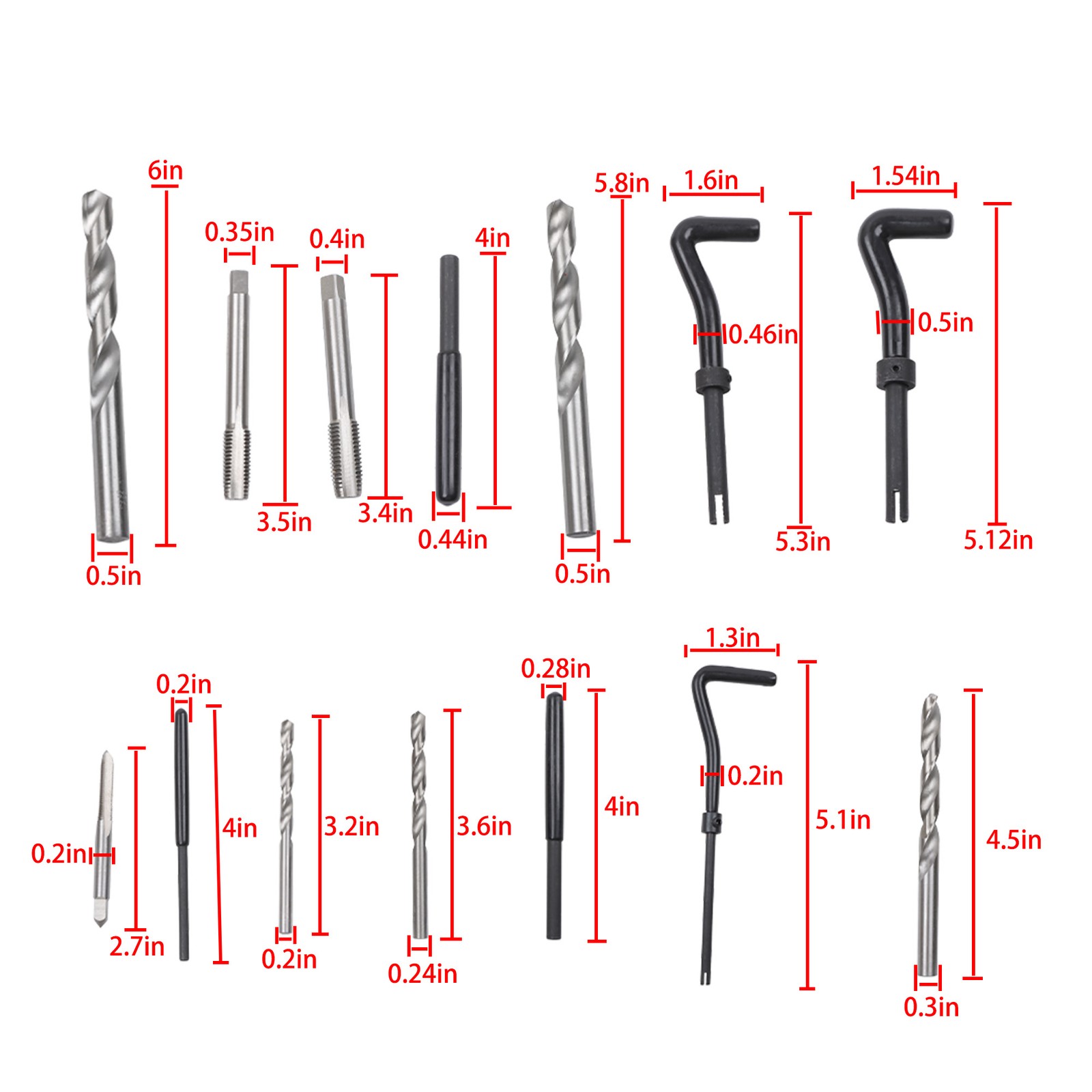 New Helicoil Thread Repair Kit 338-Piece SAE and Metric Rethreading Tool Kit