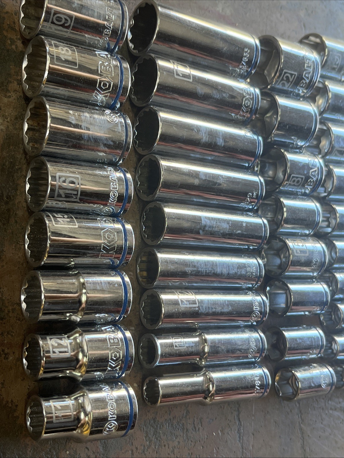 🔥 Kobalt 1/4 3/8 1/2 Drive 55 Piece 6 & 12 Point Short Mid Deep Socket Set Lot