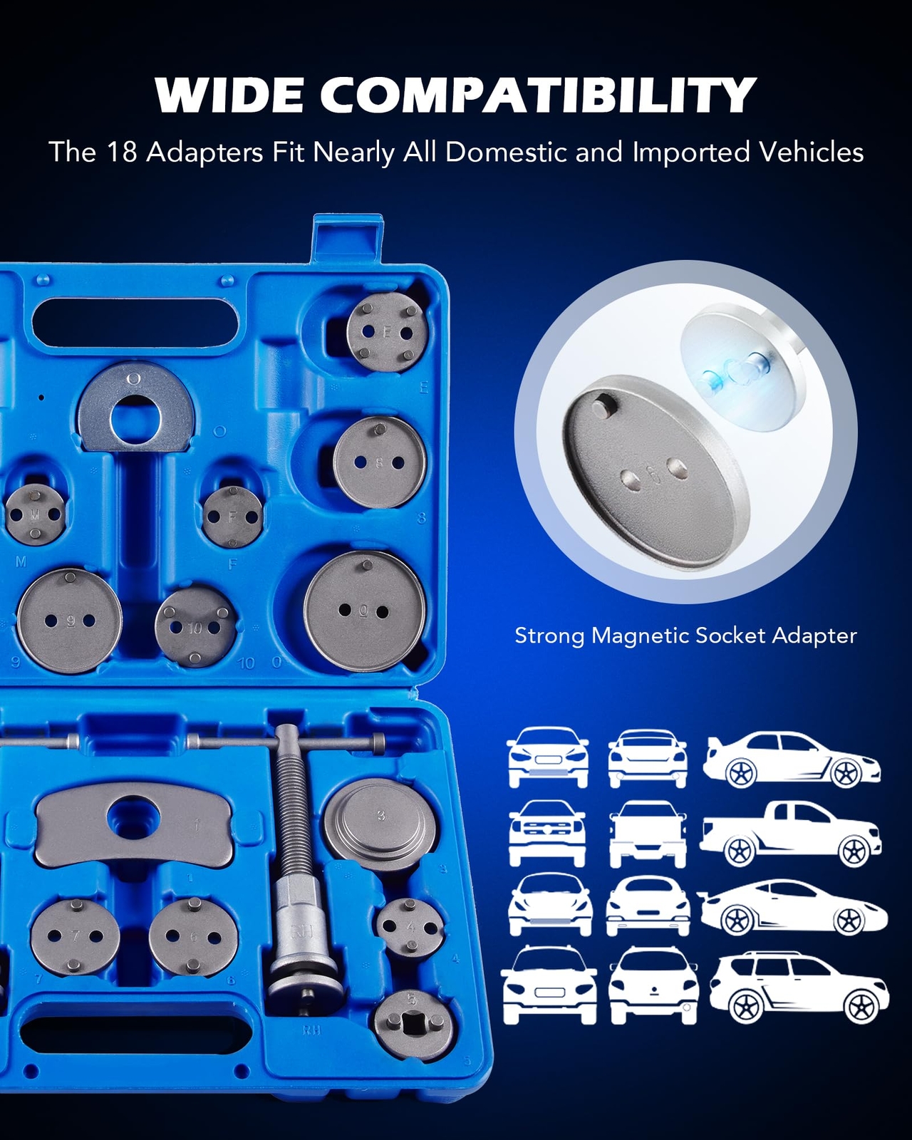 24PCS Universal Kit de Herramienta Para Frenos Piston de Frenos Brake Auto Carro