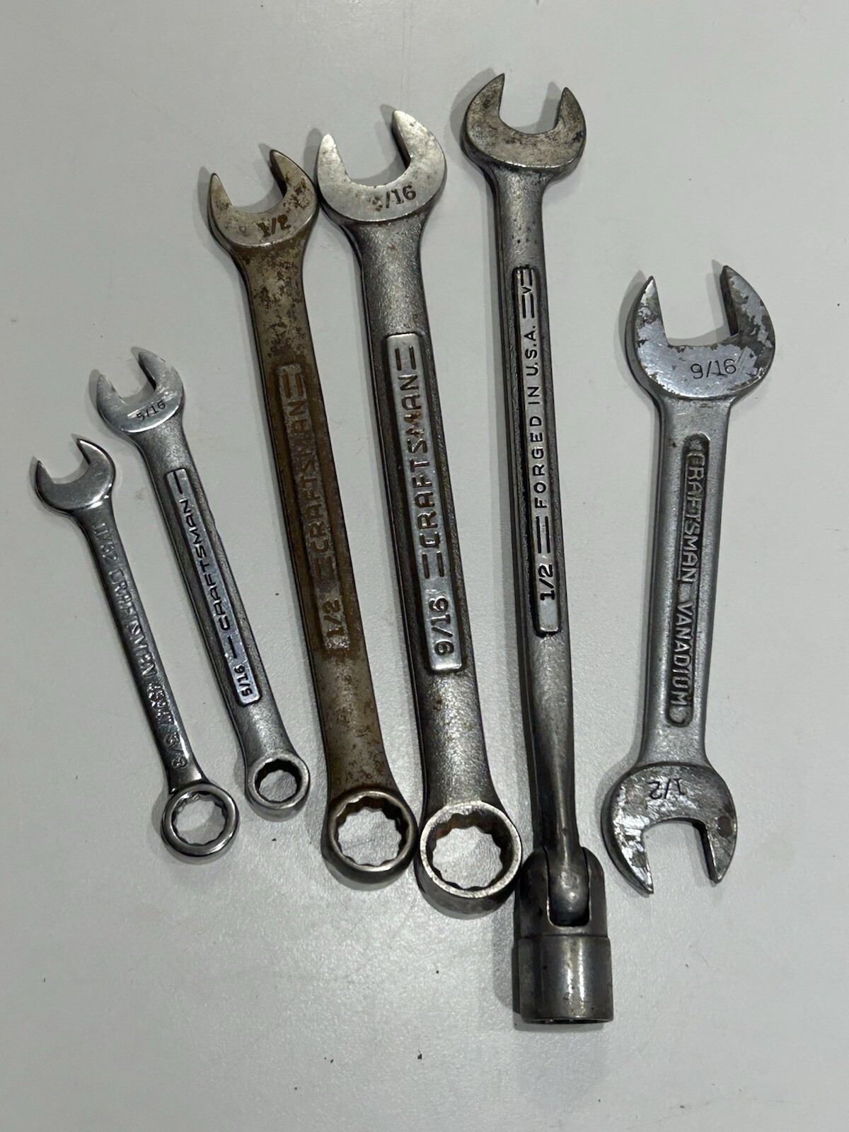 Craftsman 6 Wrench Lot All SAE See Photos And Description
