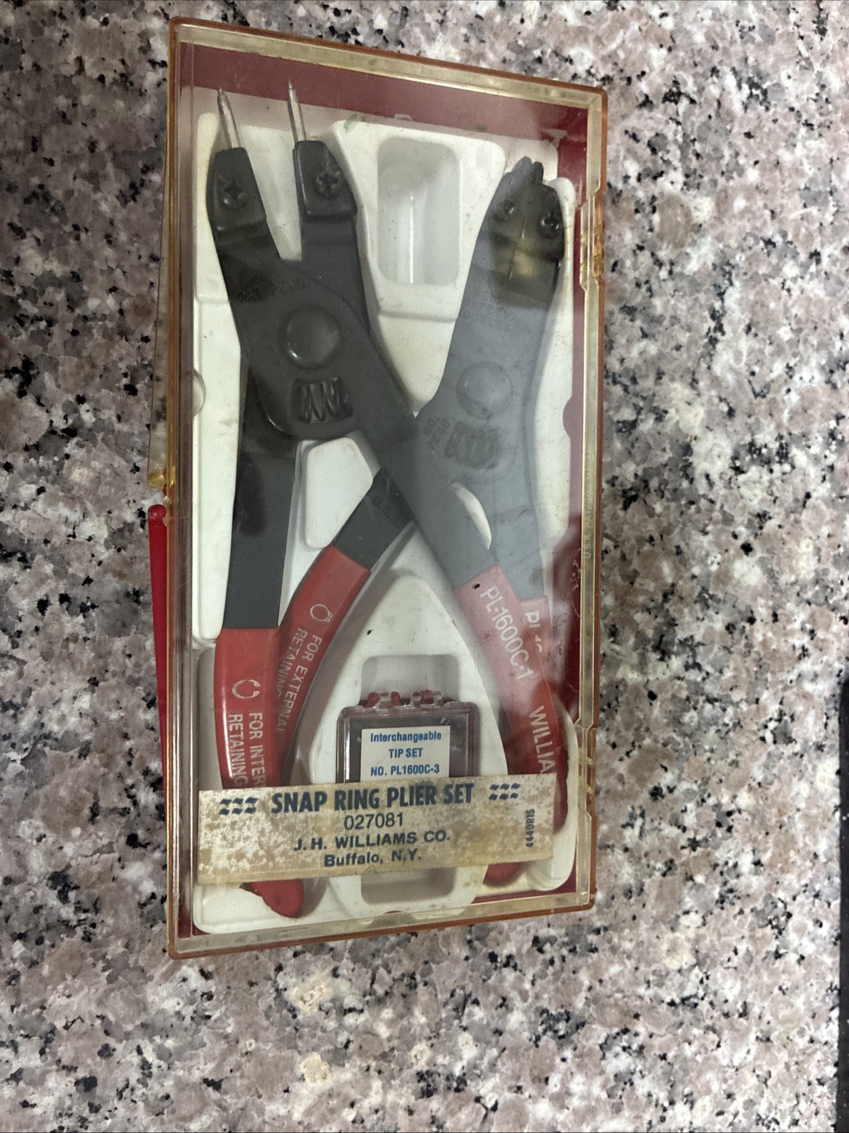 J.H. Williams Internal External Retaining Snap Ring Pliers Set 027081 USA