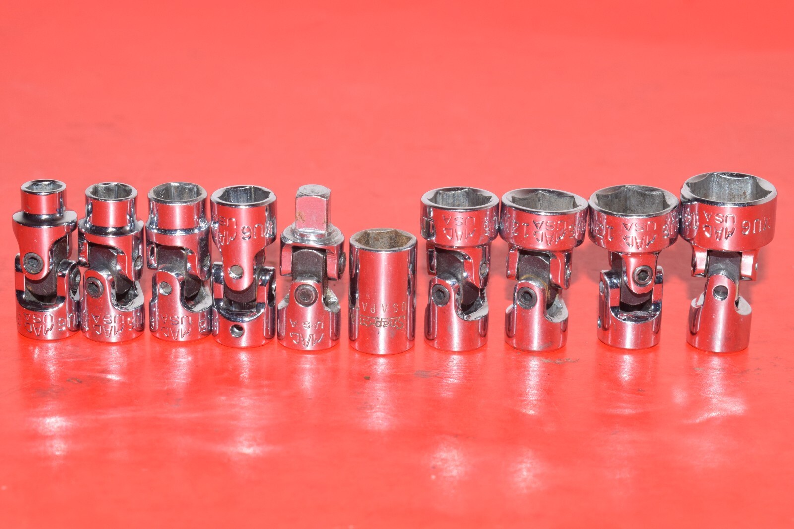 Mac & Snap-On 1/4″ Drive 10pc Metric 6mm – 14mm Universal Swivel Socket Set