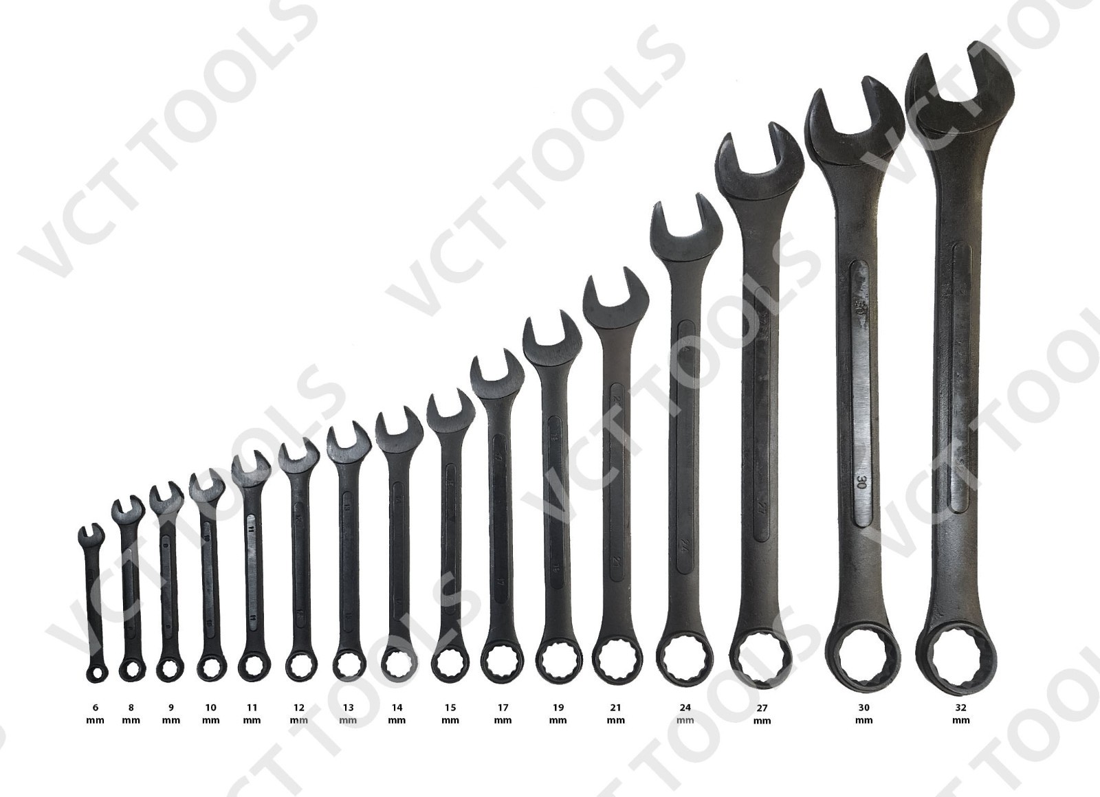 16‑Pc Metric Wrench Set 6–32mm | Heavy Duty Chrome Vanadium Combination