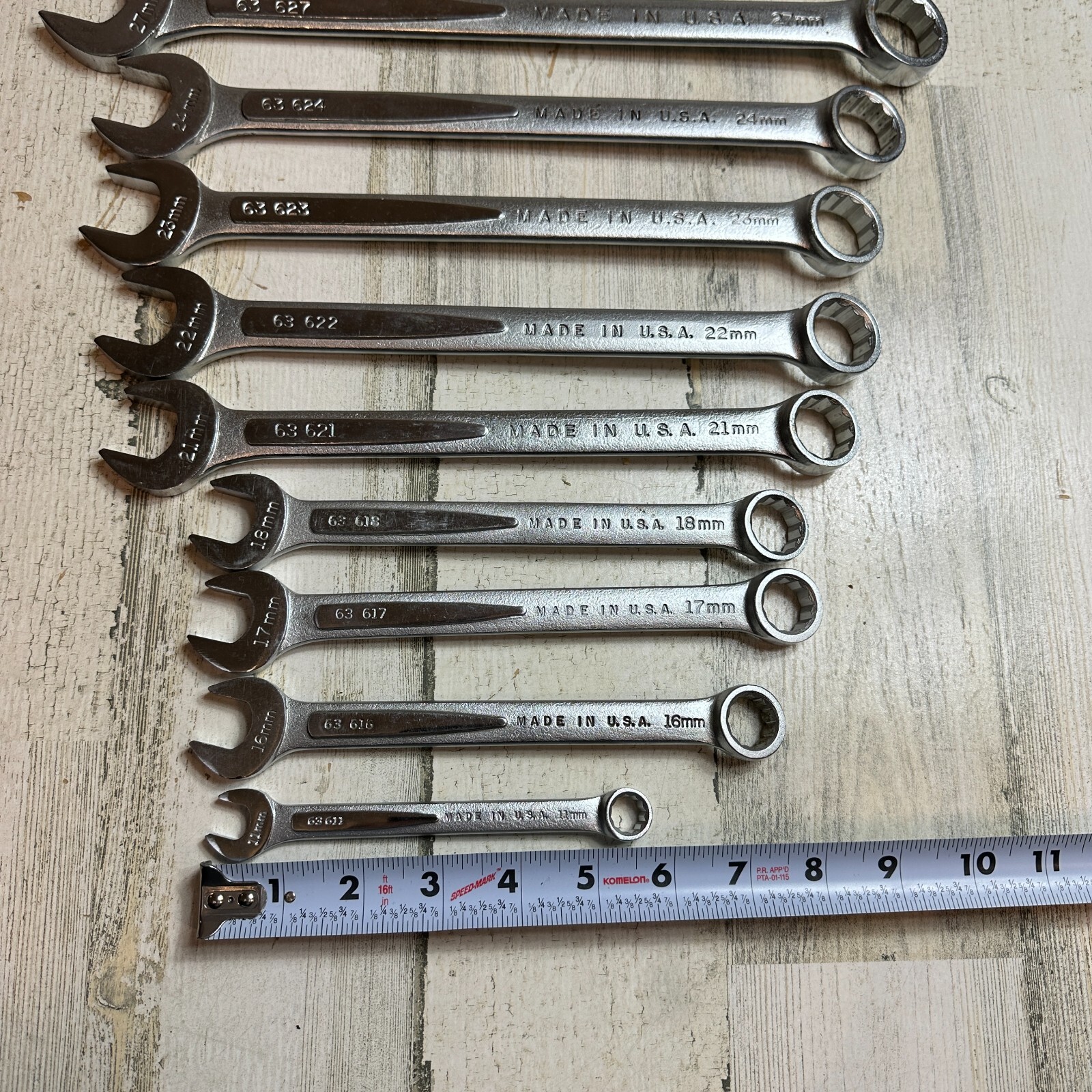 EASCO USA METRIC COMBINATION WRENCH SET 11MM – 32MM FORGED ALLOY (13 WRENCHES)