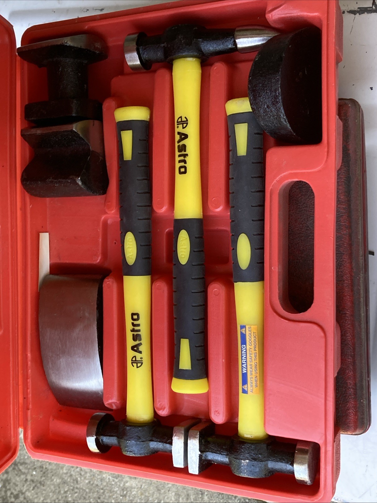 7 PC HAND CAR AUTO BODY WORK HAMMER AND DOLLY FENDER TOOL DENT REPAIR SET KIT