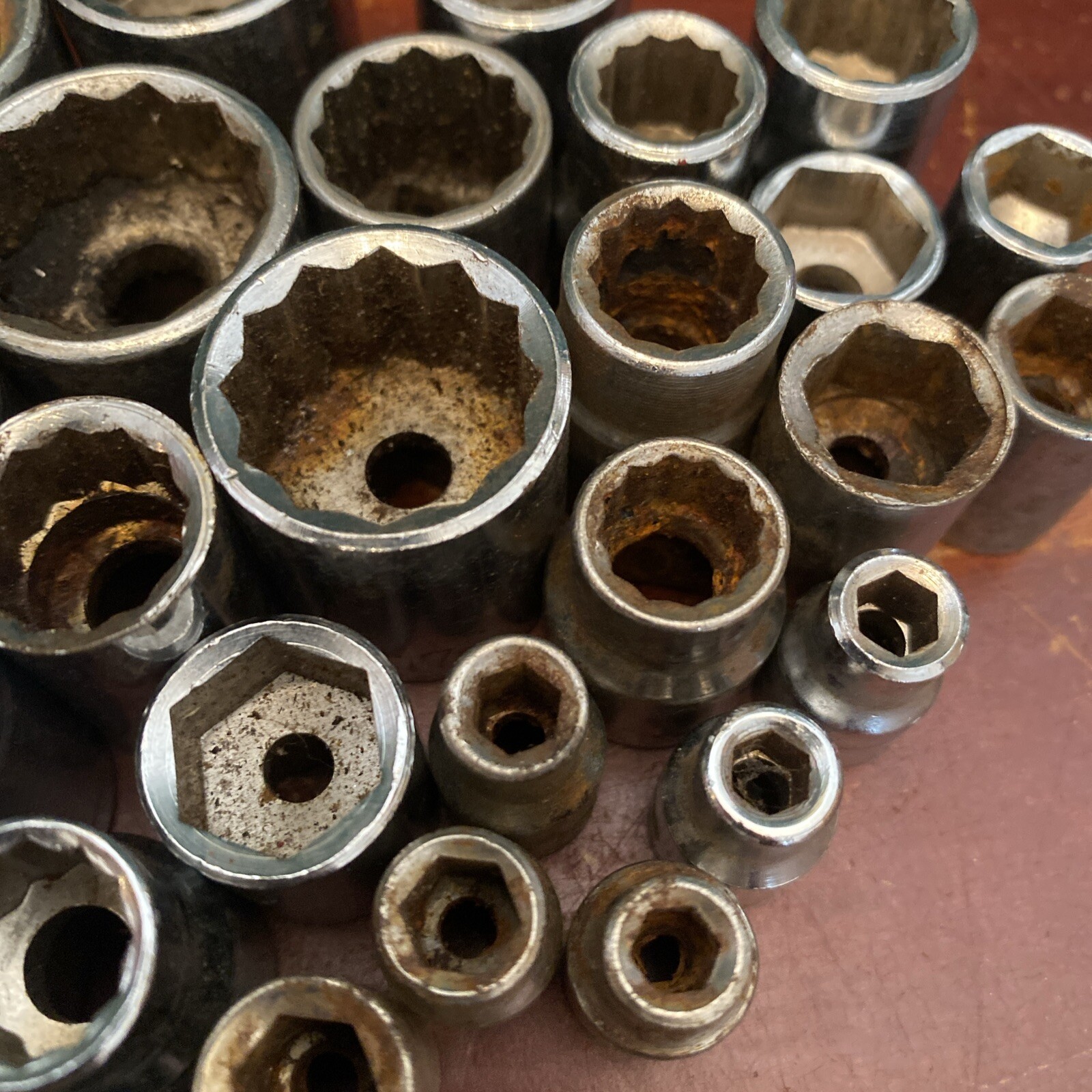 Big Socket Lot Of 64 Assorted Sizes & Brands Metric & SAE Japan Taiwan USA Tools