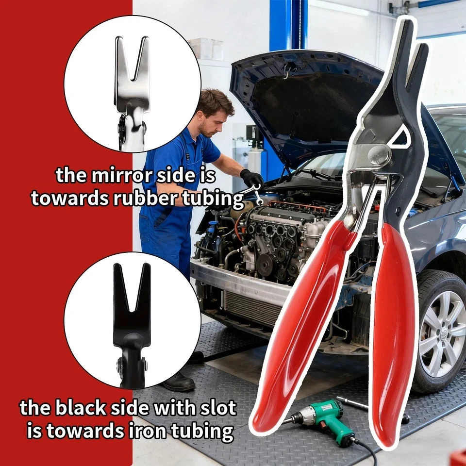 Separator Pliers Pipe Tool Angled Auto Fuel Water Vacuum Line Tube Hose Remover.