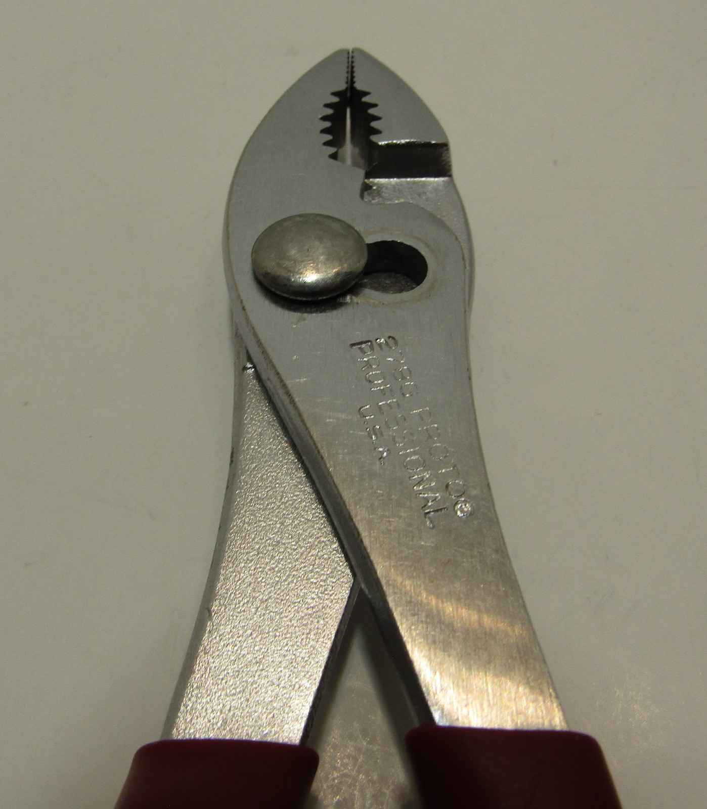 *Proto* Professional 8″ Slip Joint Pliers 278G w/ Red Grips Made in USA – *Nice*
