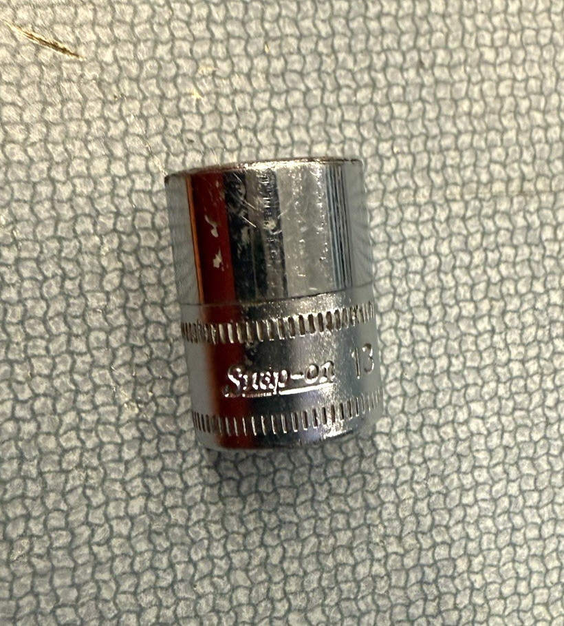 Vintage Underline Snap-on logo 13mm 3/8″ drive 6 point socket FSM131 Made in USA