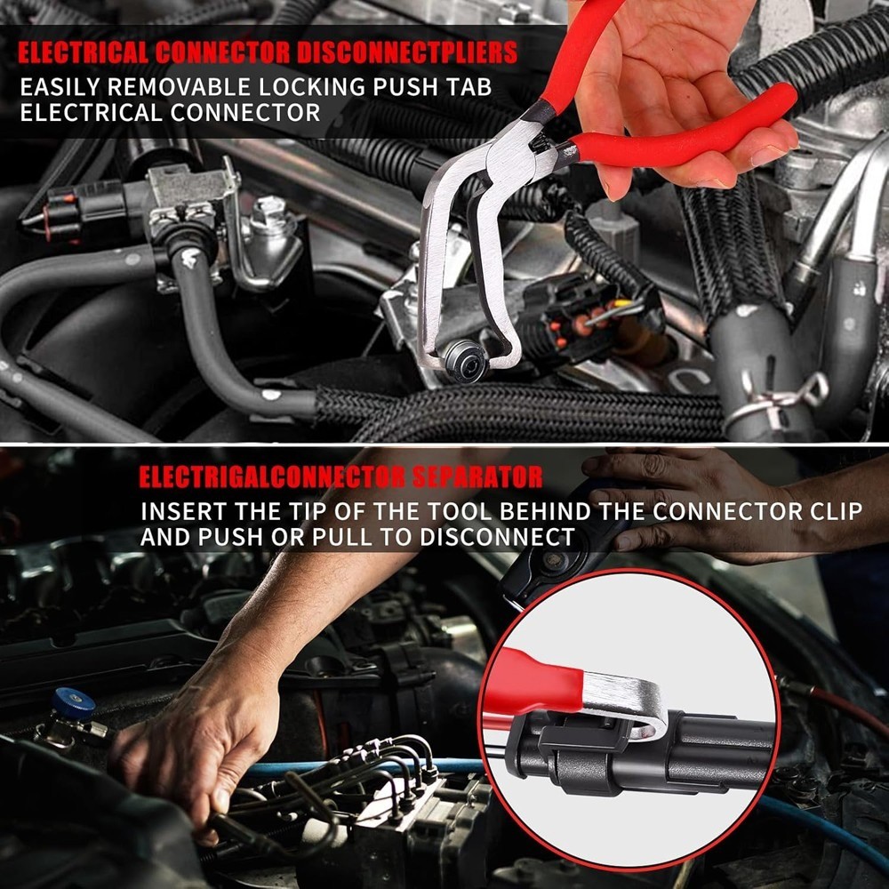4Pcs Electrical Disconnect Pliers 60° Automotive Electrical Connector Separator